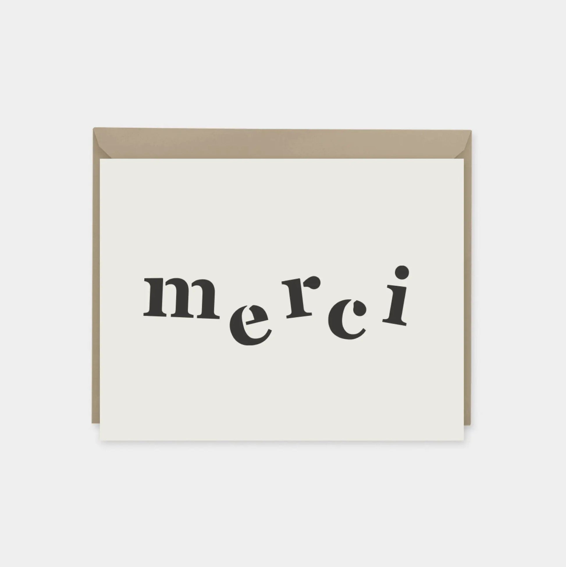 "Merci" Thank You Card