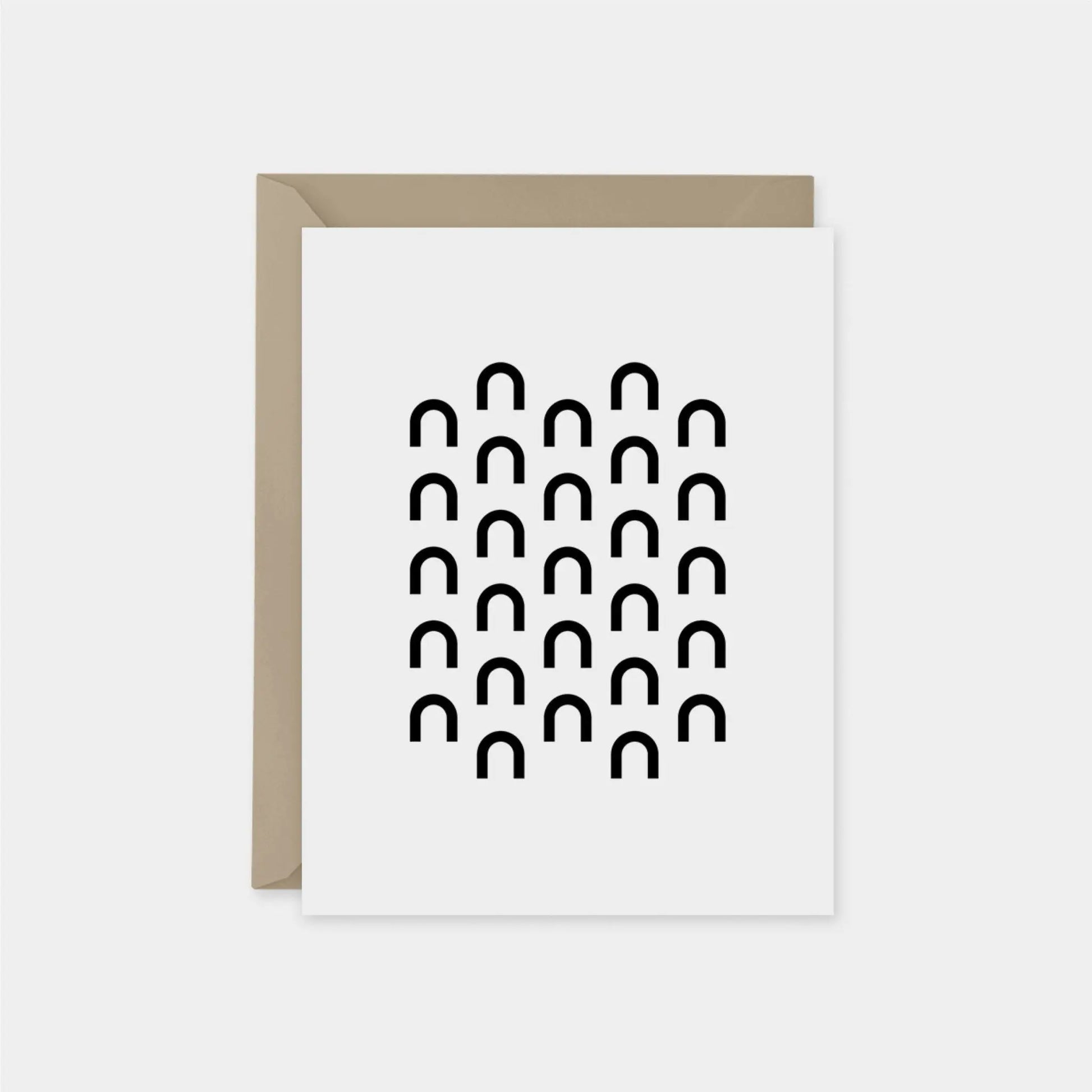 Minimal Modern Black and White Arch Card