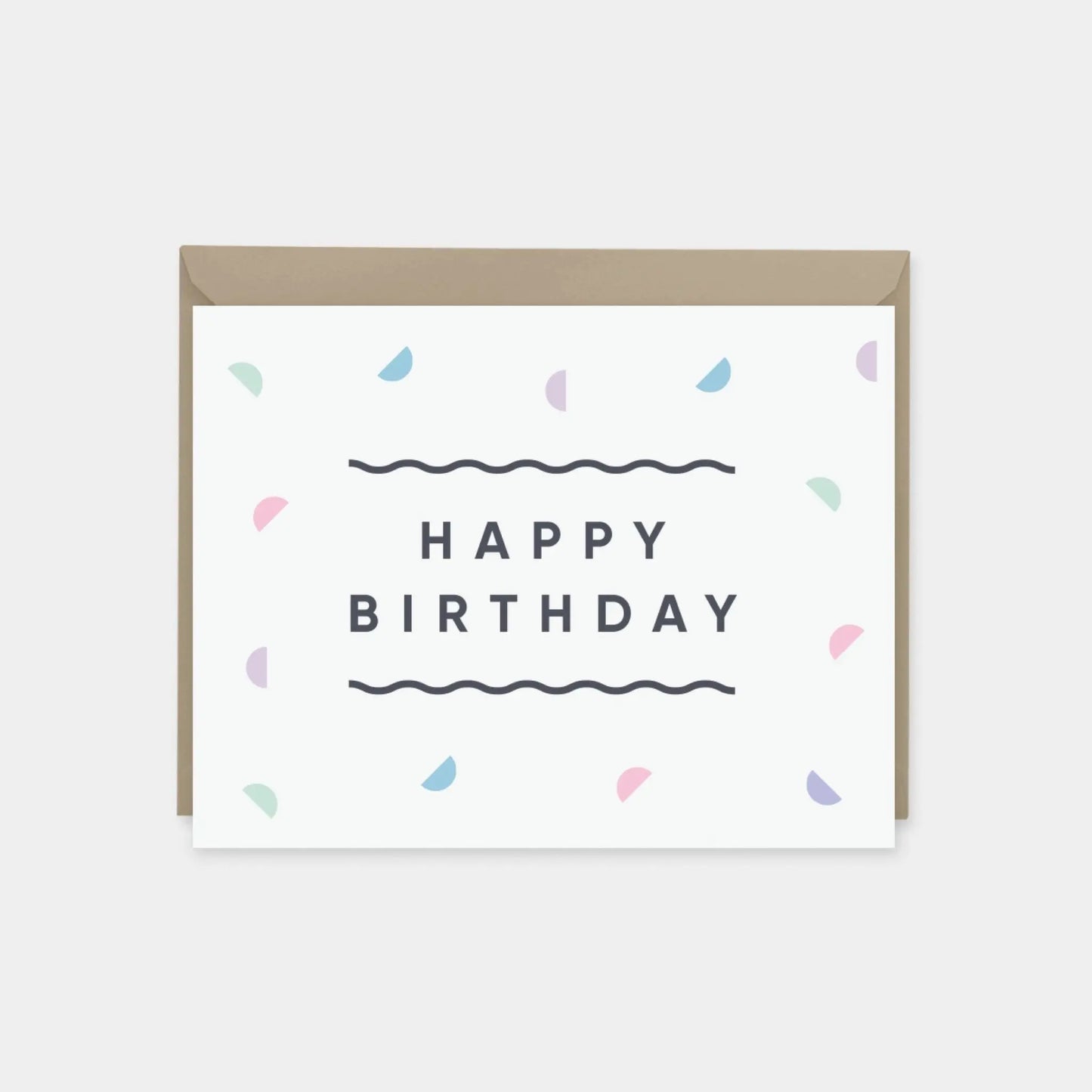Modern Confetti "Happy Birthday" Card