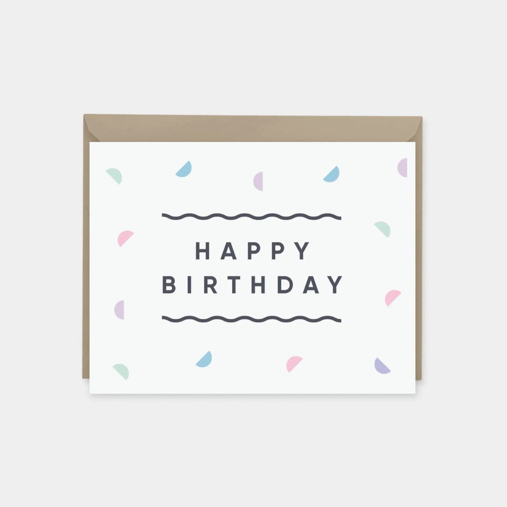 Modern Confetti "Happy Birthday" Card