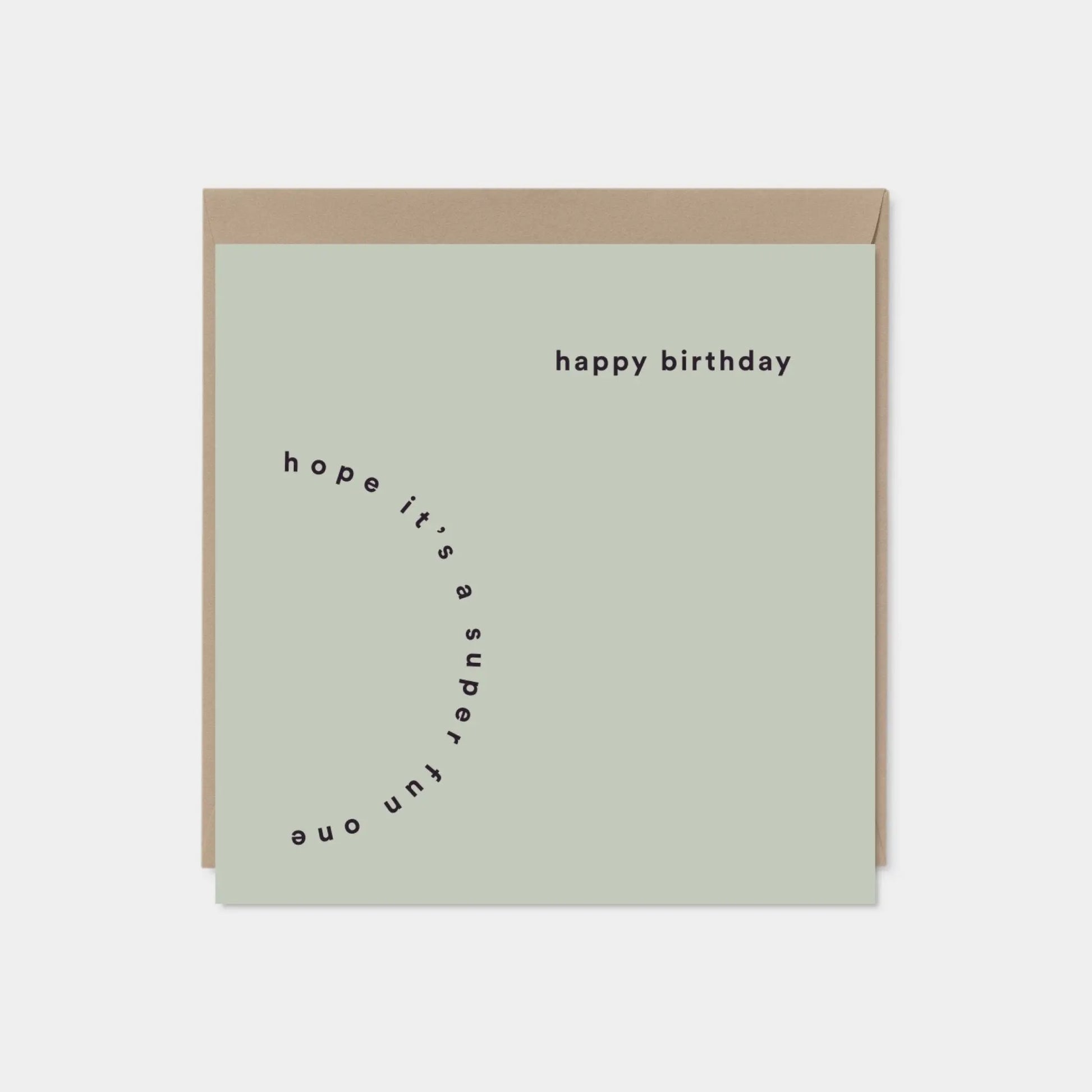 Modern Happy Birthday Card, Typographic