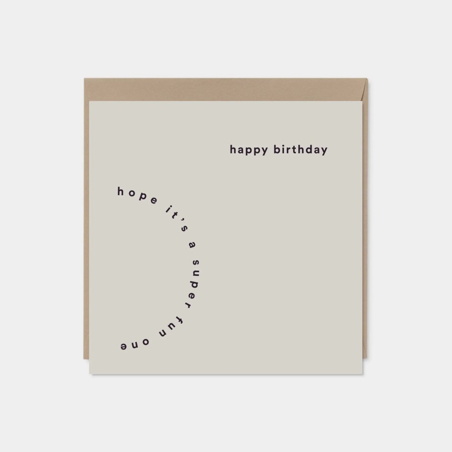 Modern Happy Birthday Card, Typographic