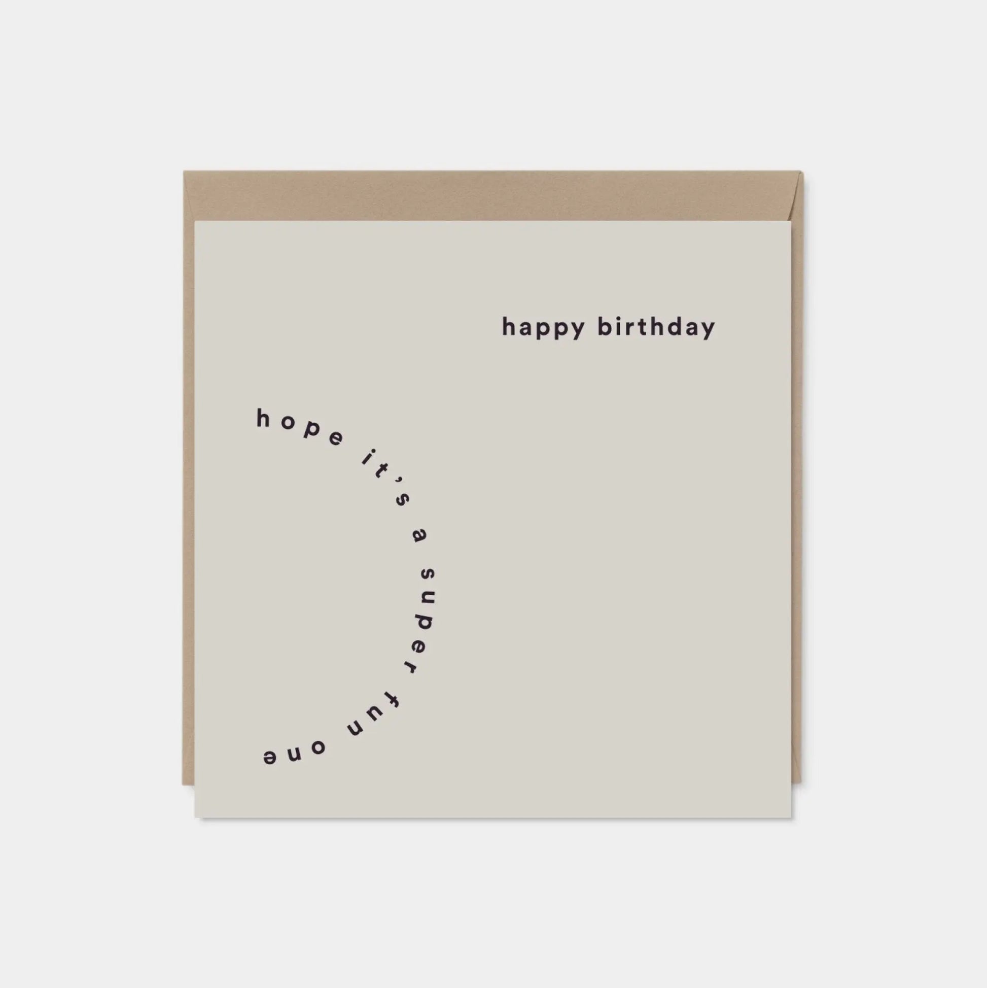 Modern Happy Birthday Card, Typographic