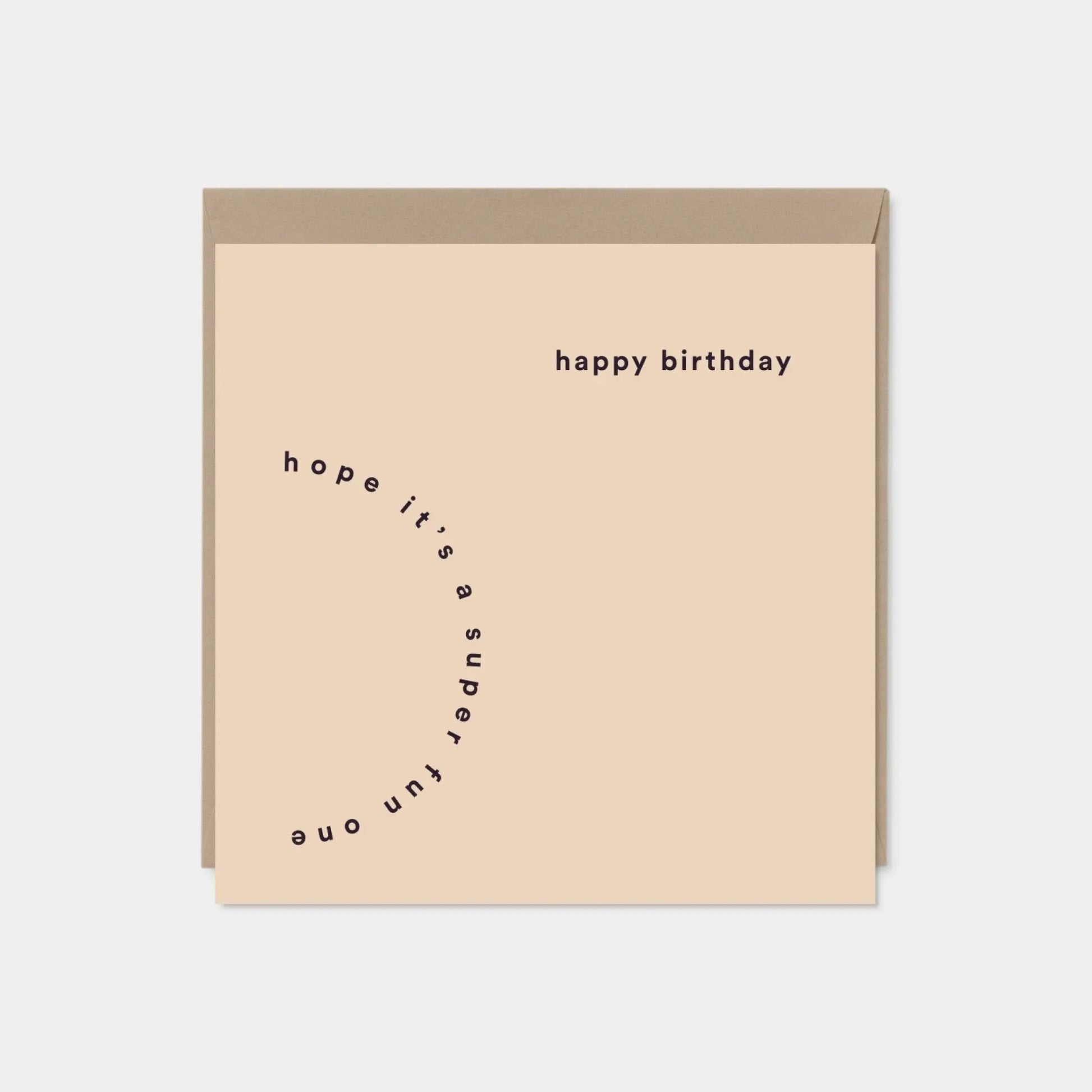 Modern Happy Birthday Card, Typographic