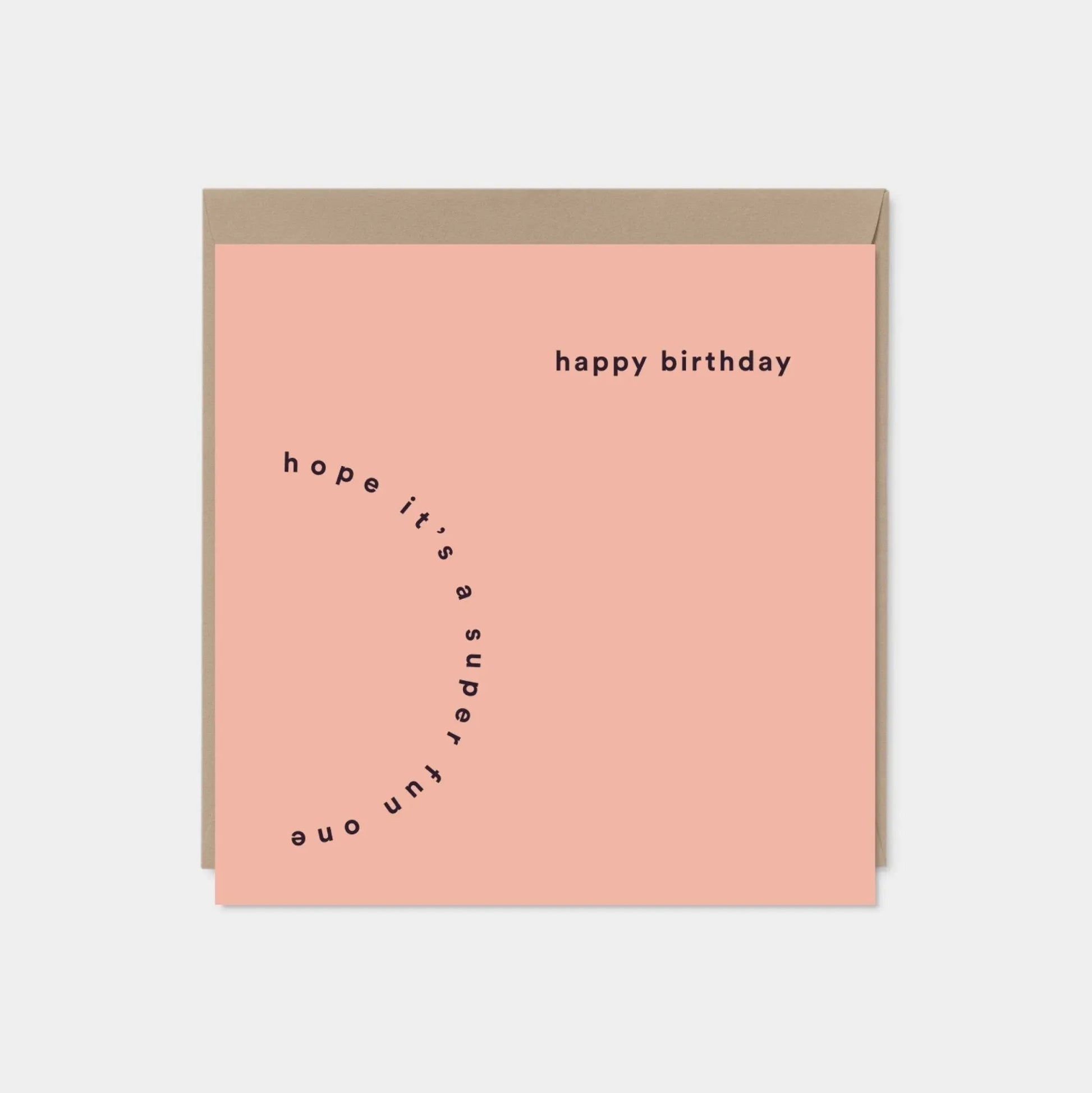 Modern Happy Birthday Card, Typographic