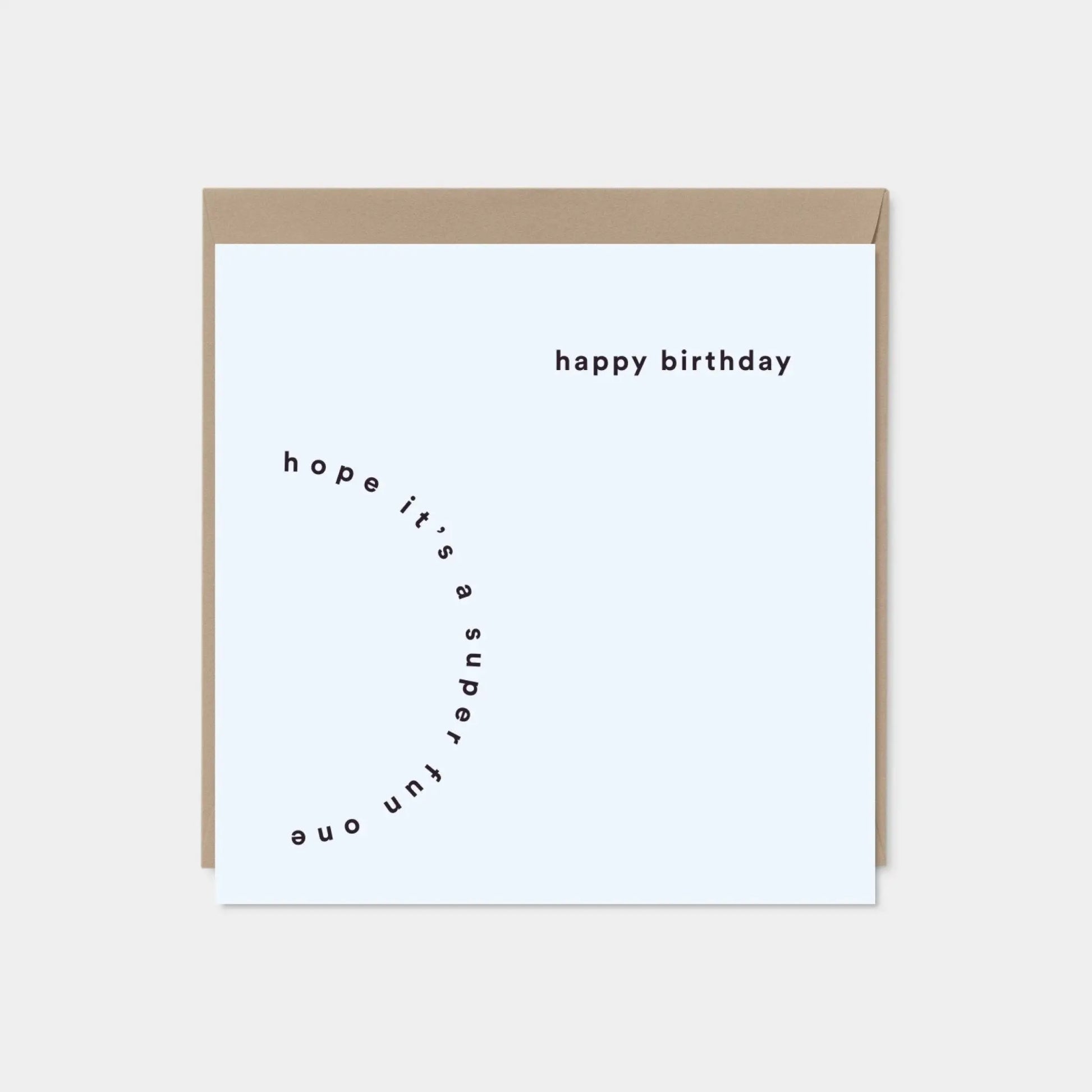 Modern Happy Birthday Card, Typographic