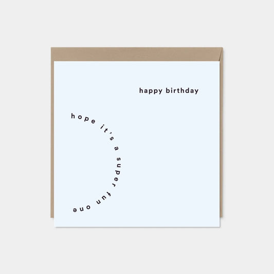 Modern Happy Birthday Card, Typographic