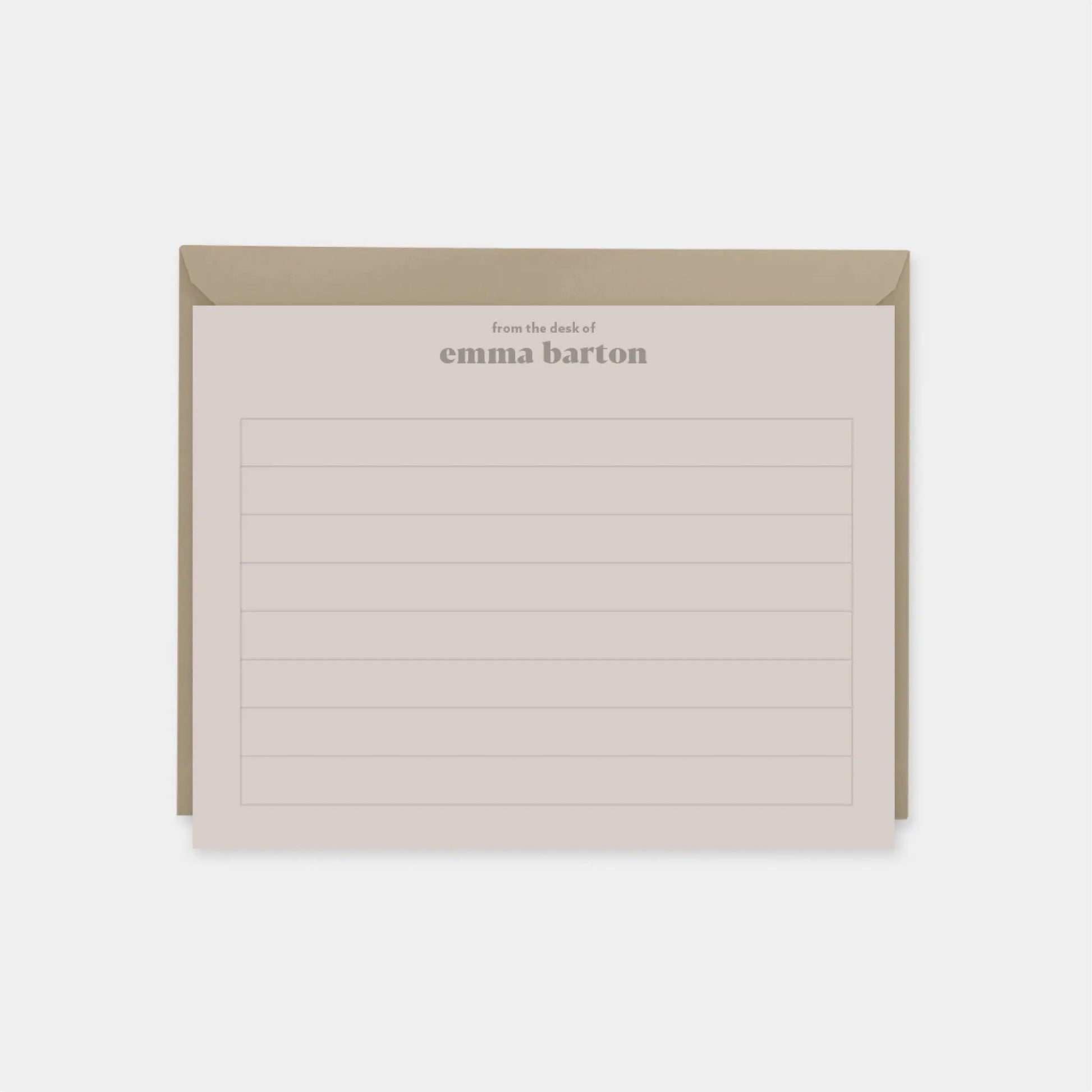 Modern Lined Personalized Note Cards II