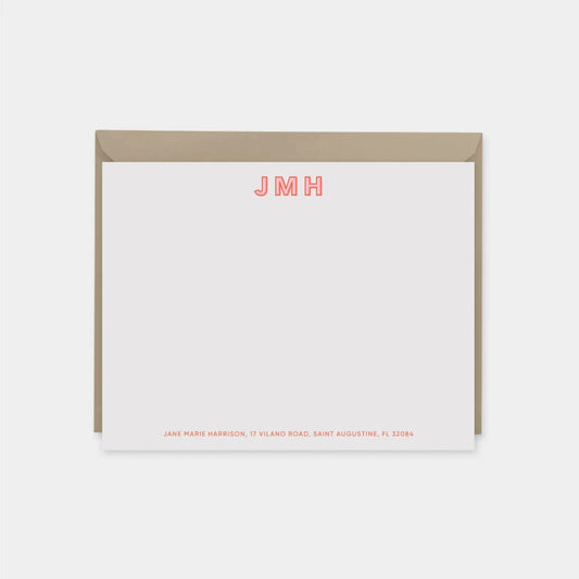 Modern Monogram Note Cards II