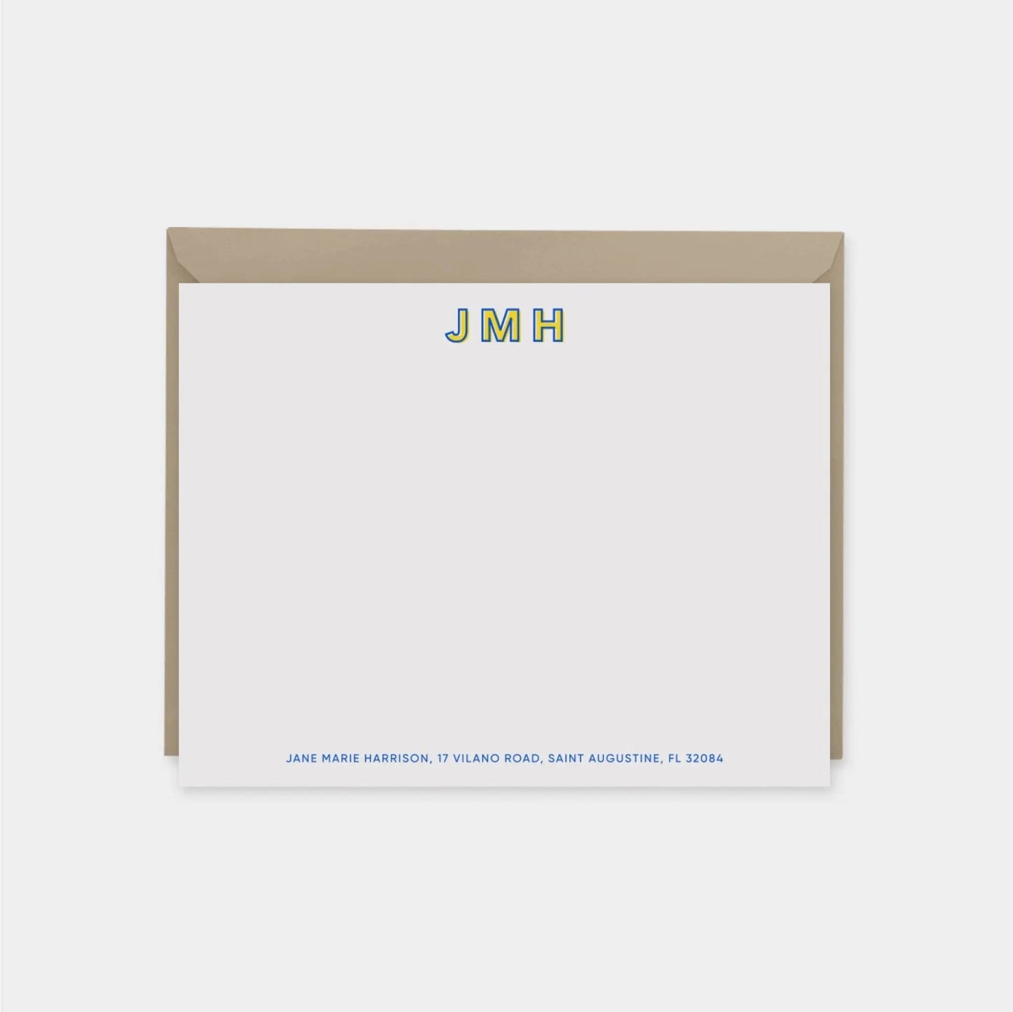 Modern Monogram Note Cards III
