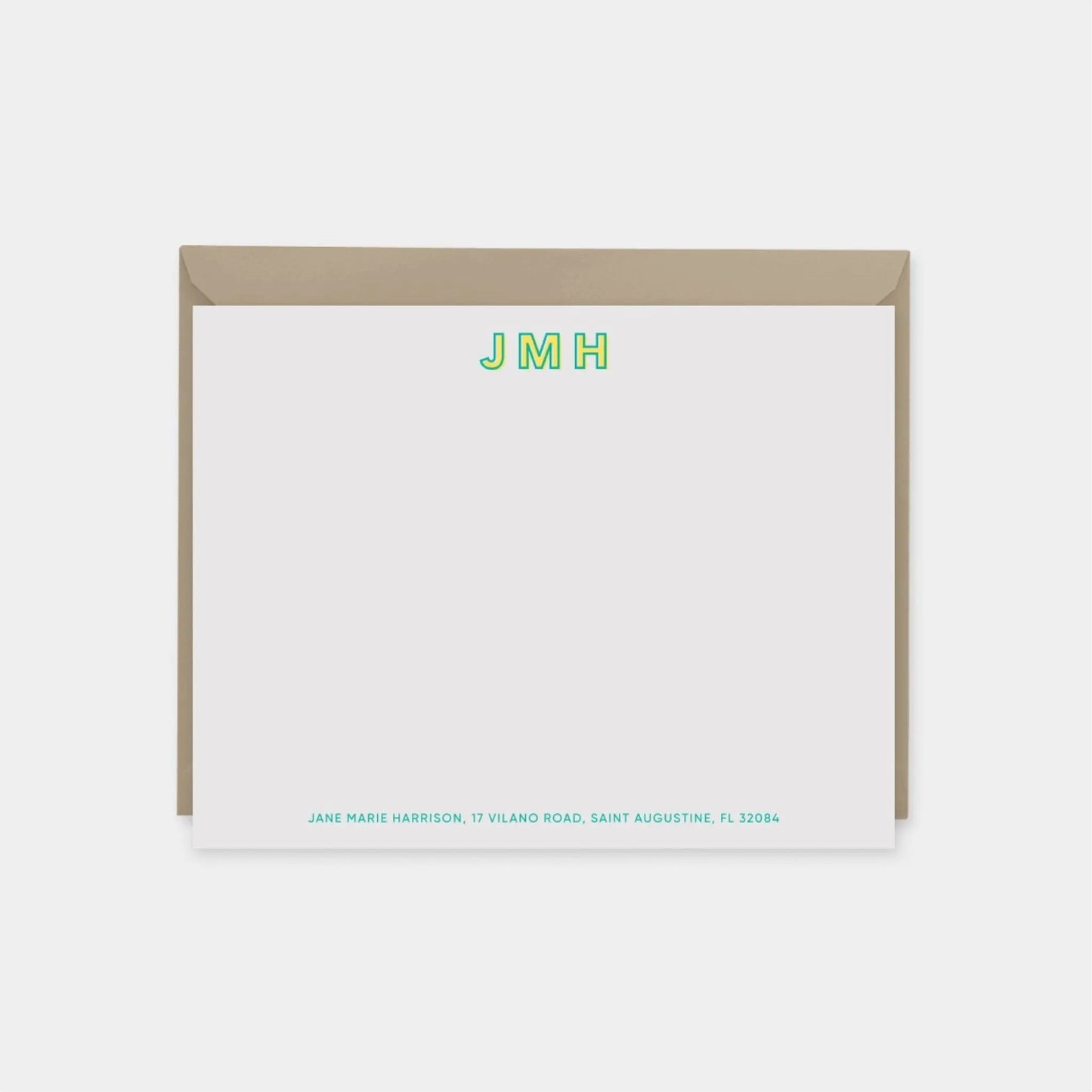 Modern Monogram Note Cards IV
