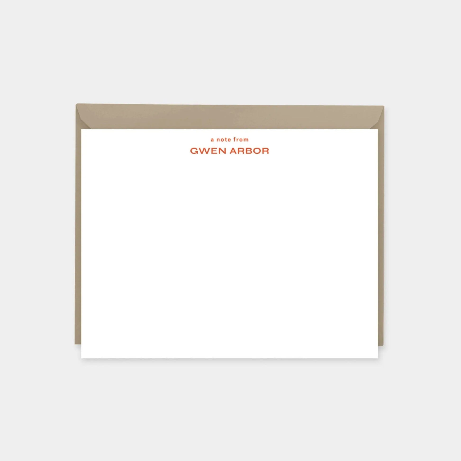 Modern Personalized Note Cards XVII