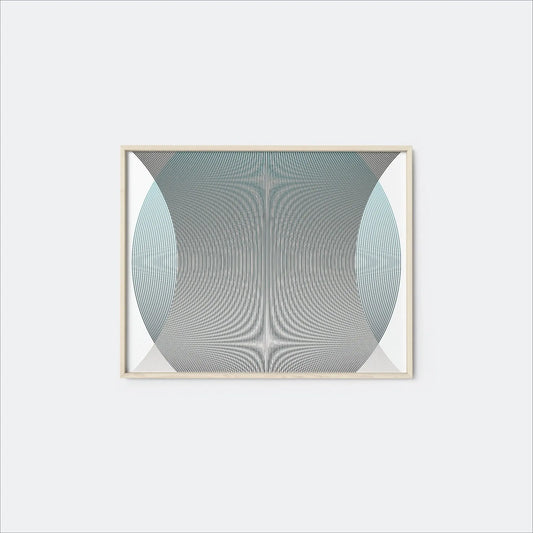 Moiré Zen Orb Curve Art Print