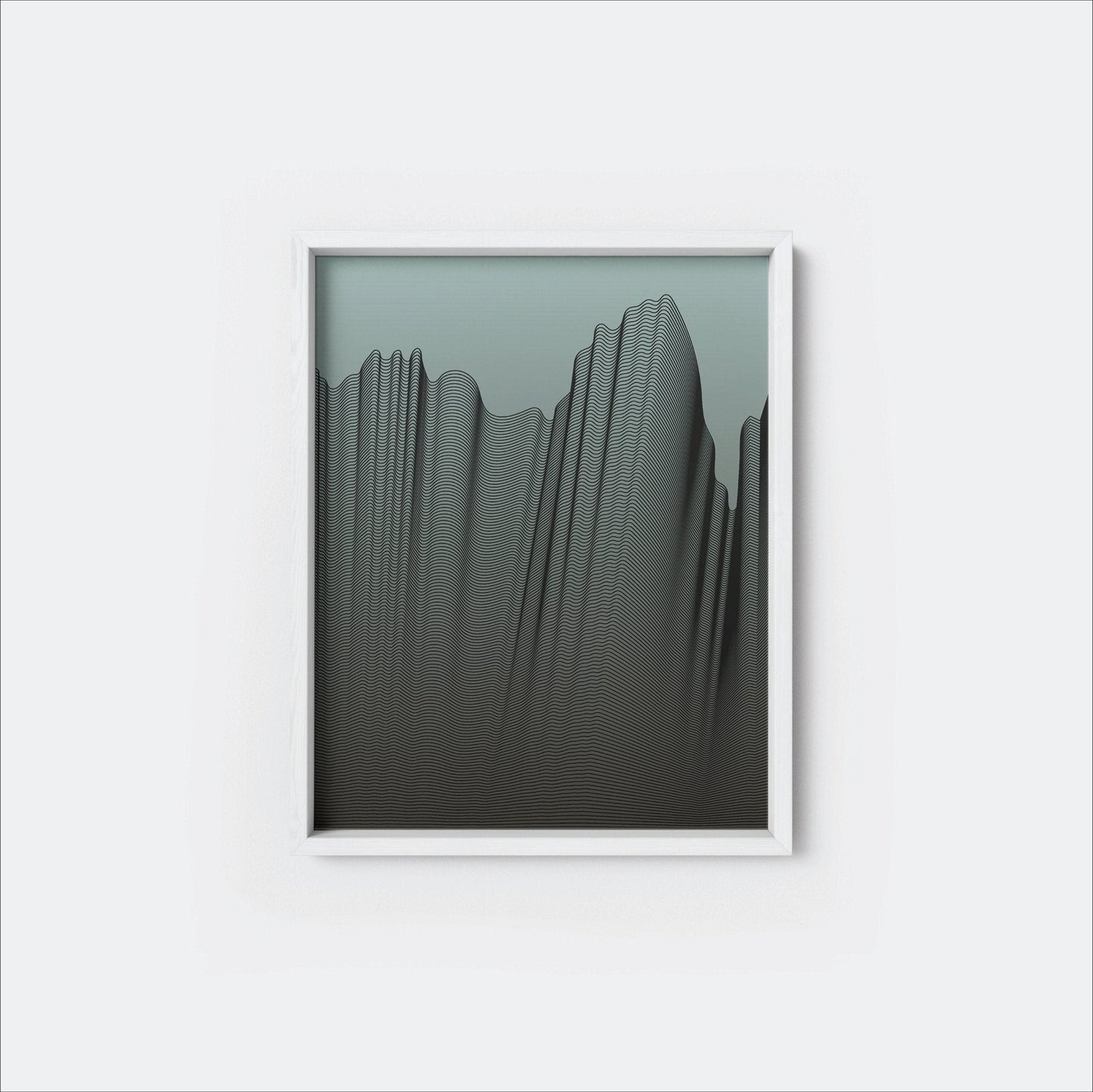 Moiré Zen Wave Stretch Art Print