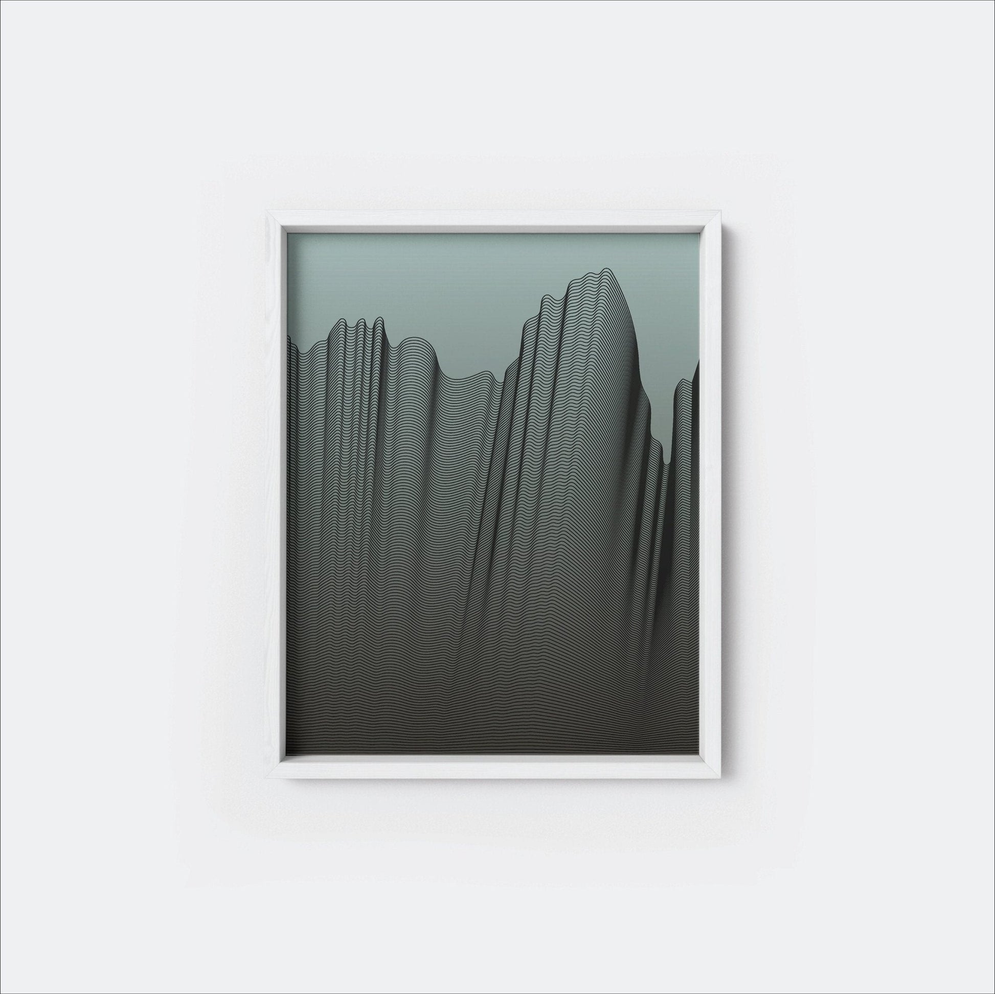 Moiré Zen Wave Stretch Art Print