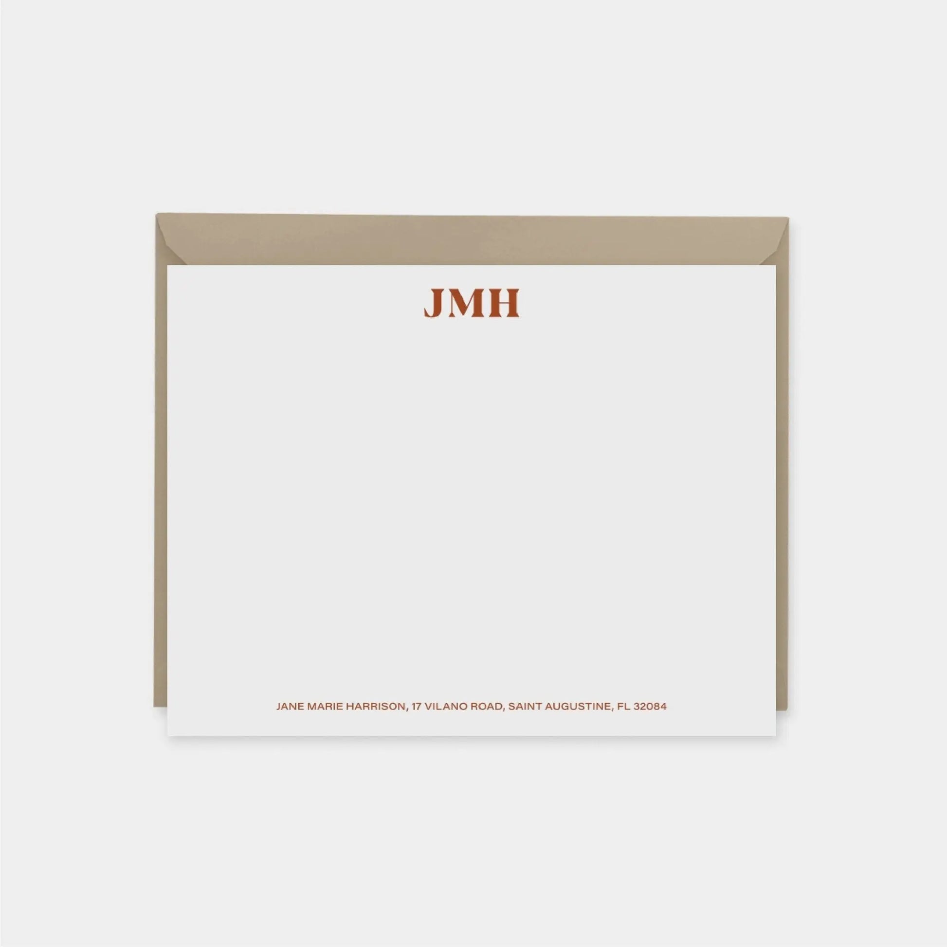 Monogram Note Cards III, Classic