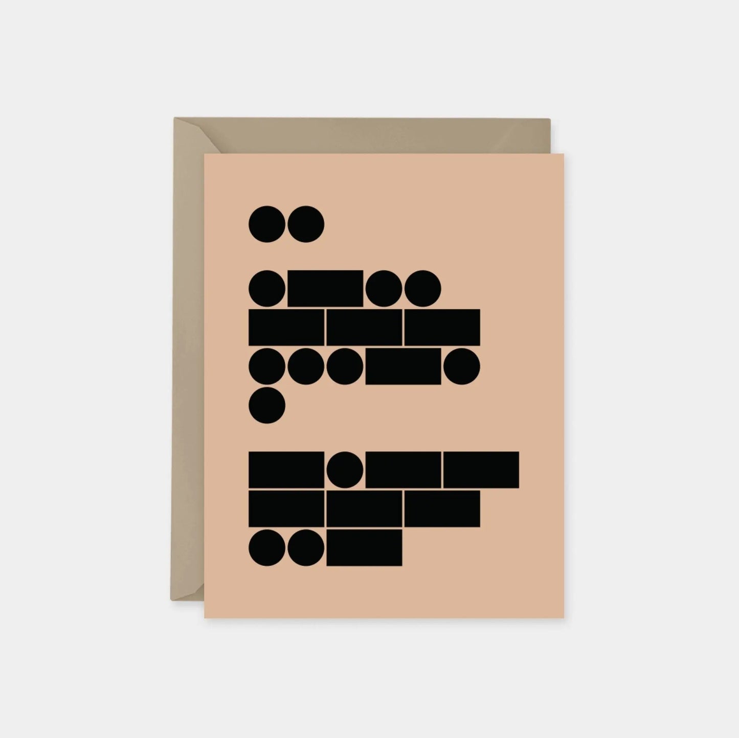 Morse Code Powder Blue "I Love You" Card