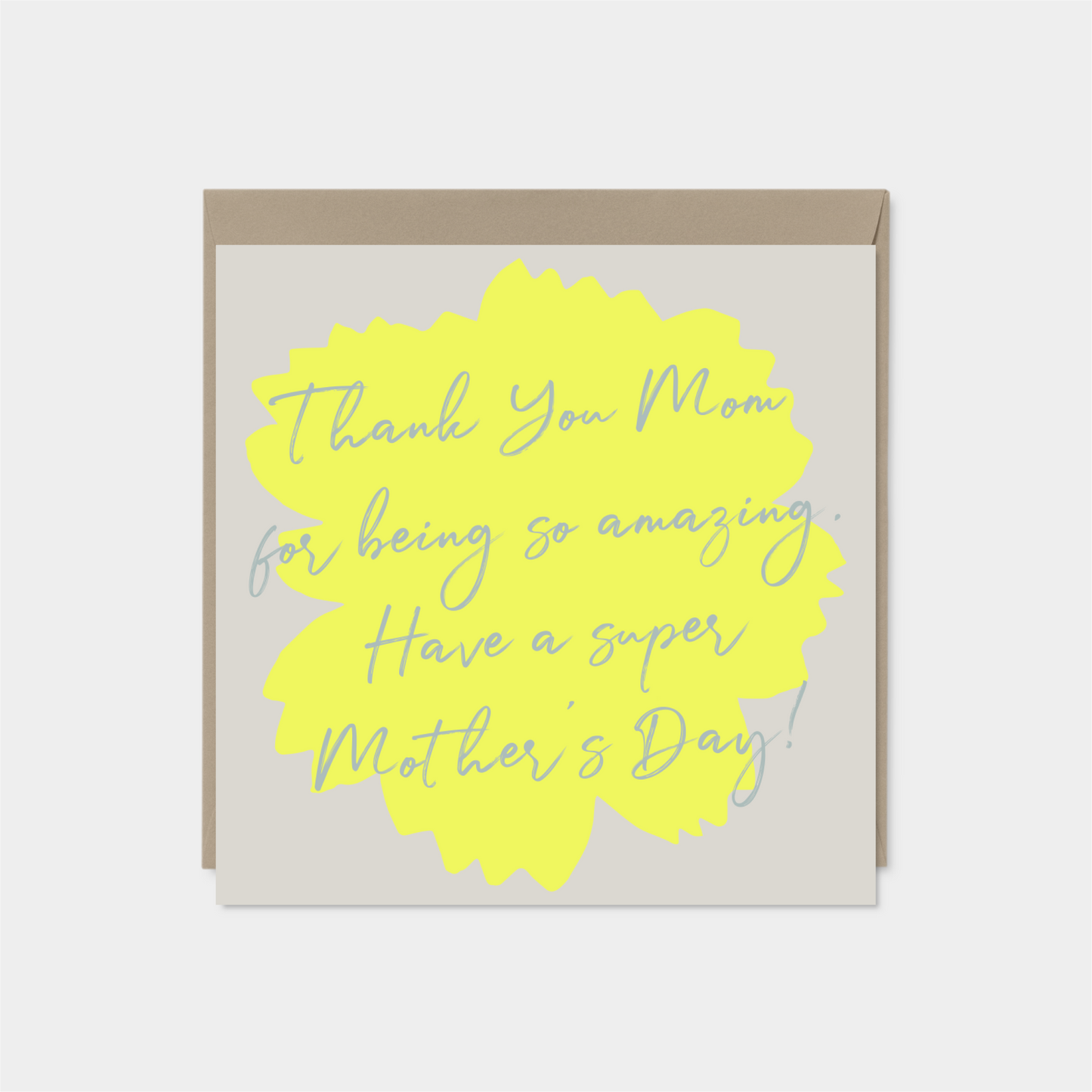 Yellow Flower Silhouette Card with