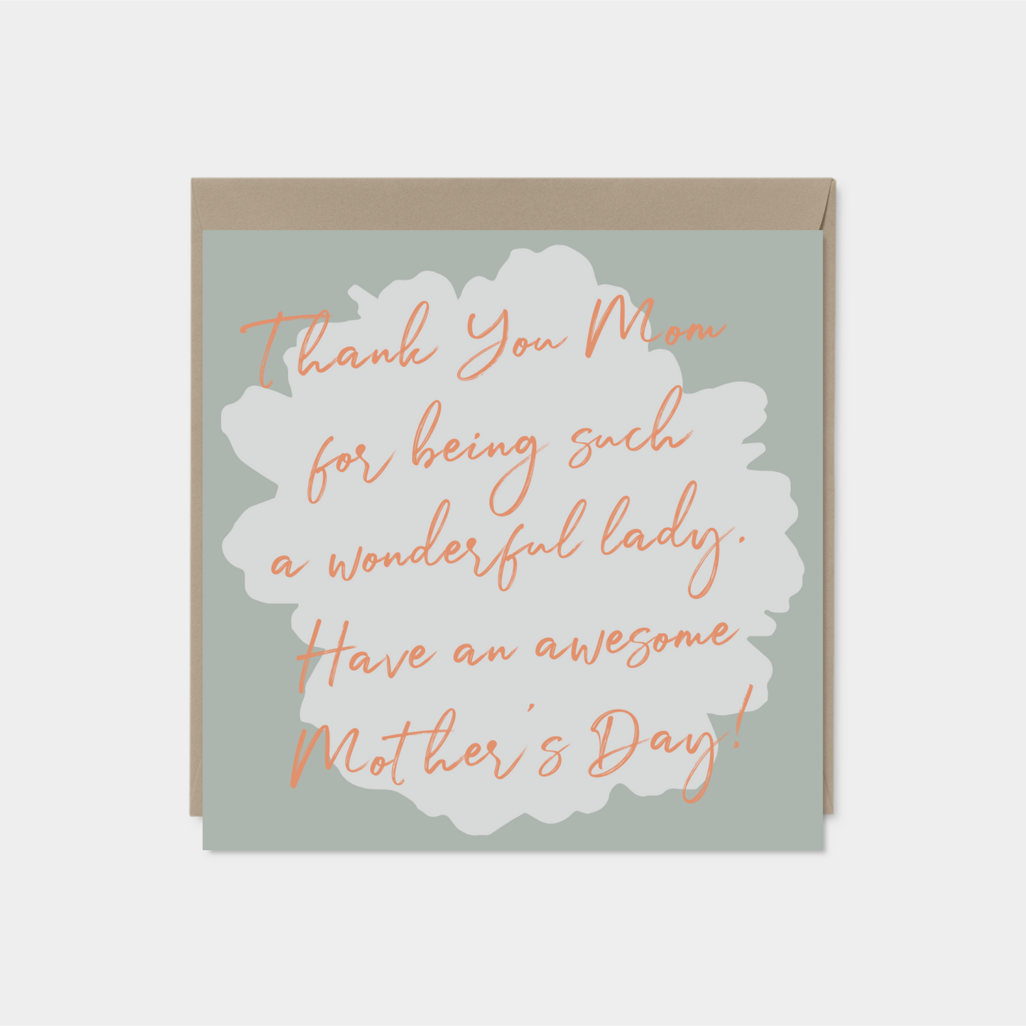 Flower Silhouette Card with Message II