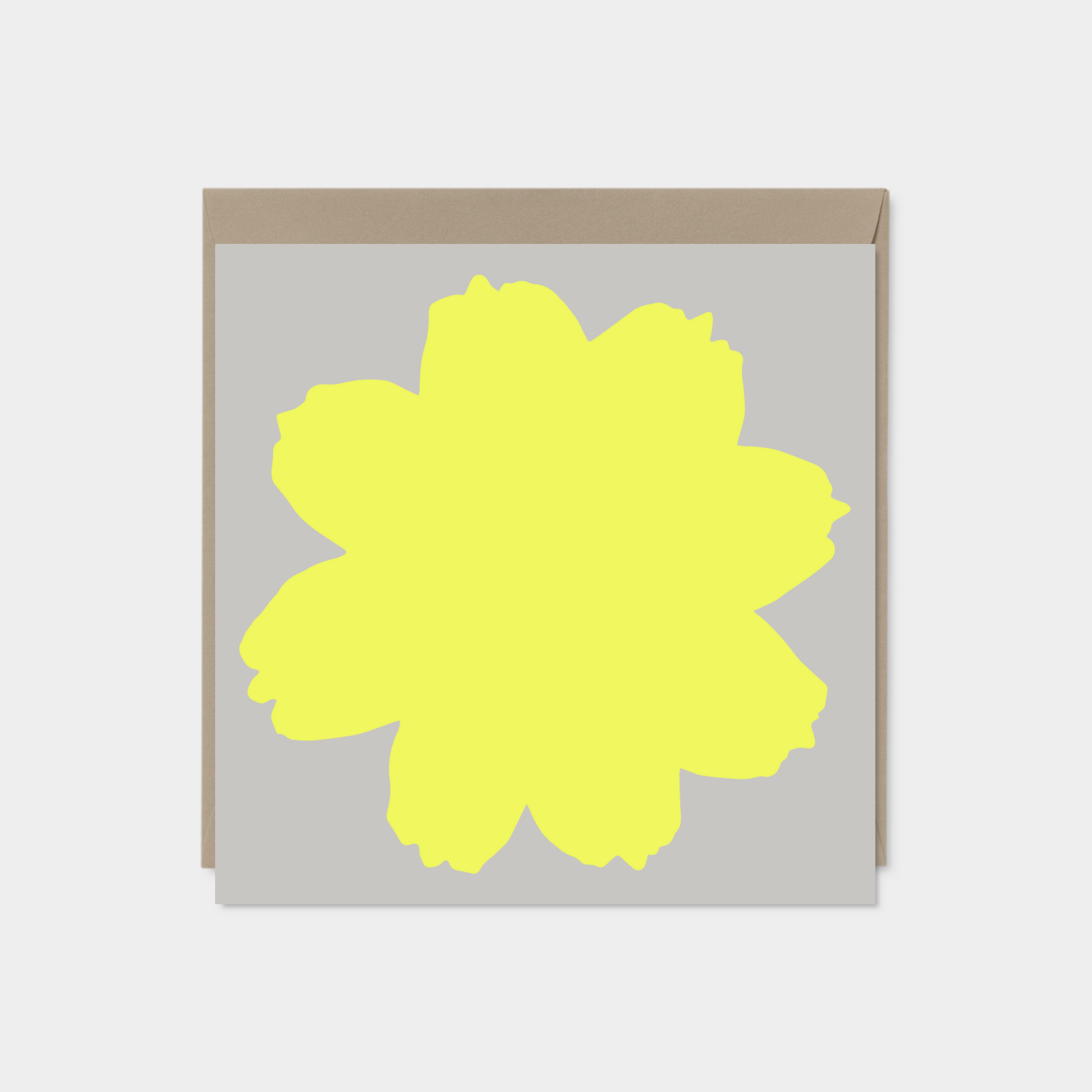 Yellow Flower Silhouette Card
