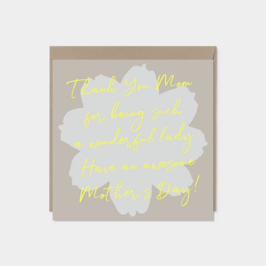 Flower Silhouette Card with Message