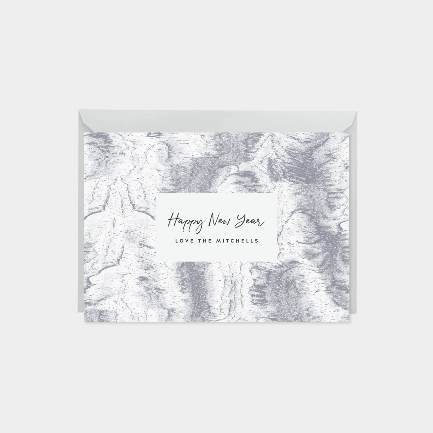 New Year's Message Wood Texture Card VIII