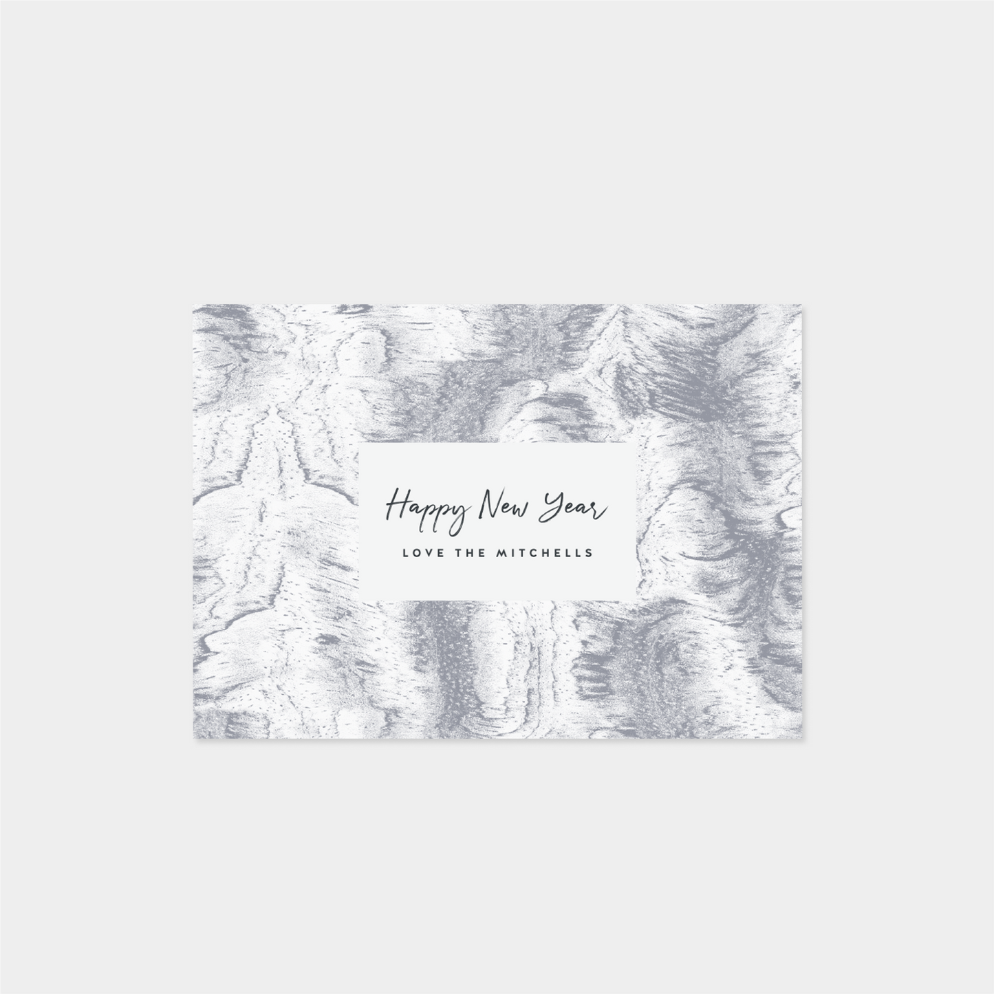 New Year's Message Wood Texture Card VIII