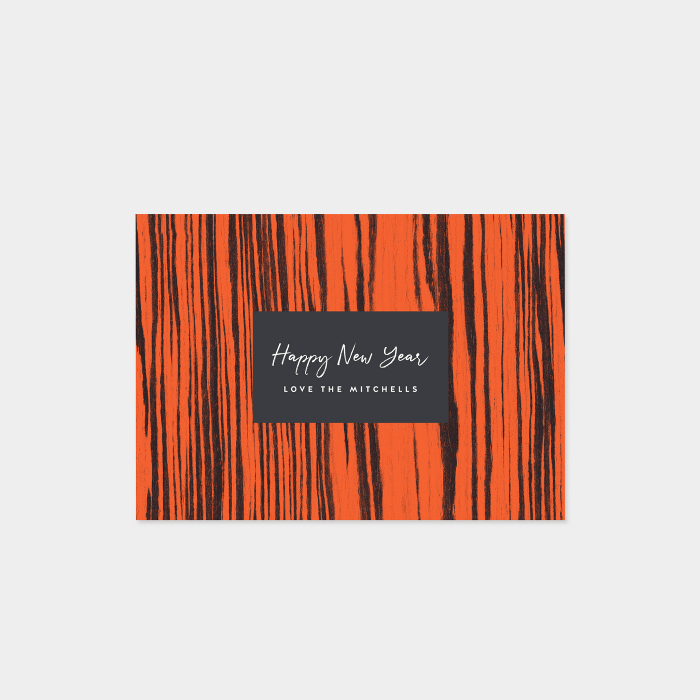 New Year's Message Wood Texture Card V