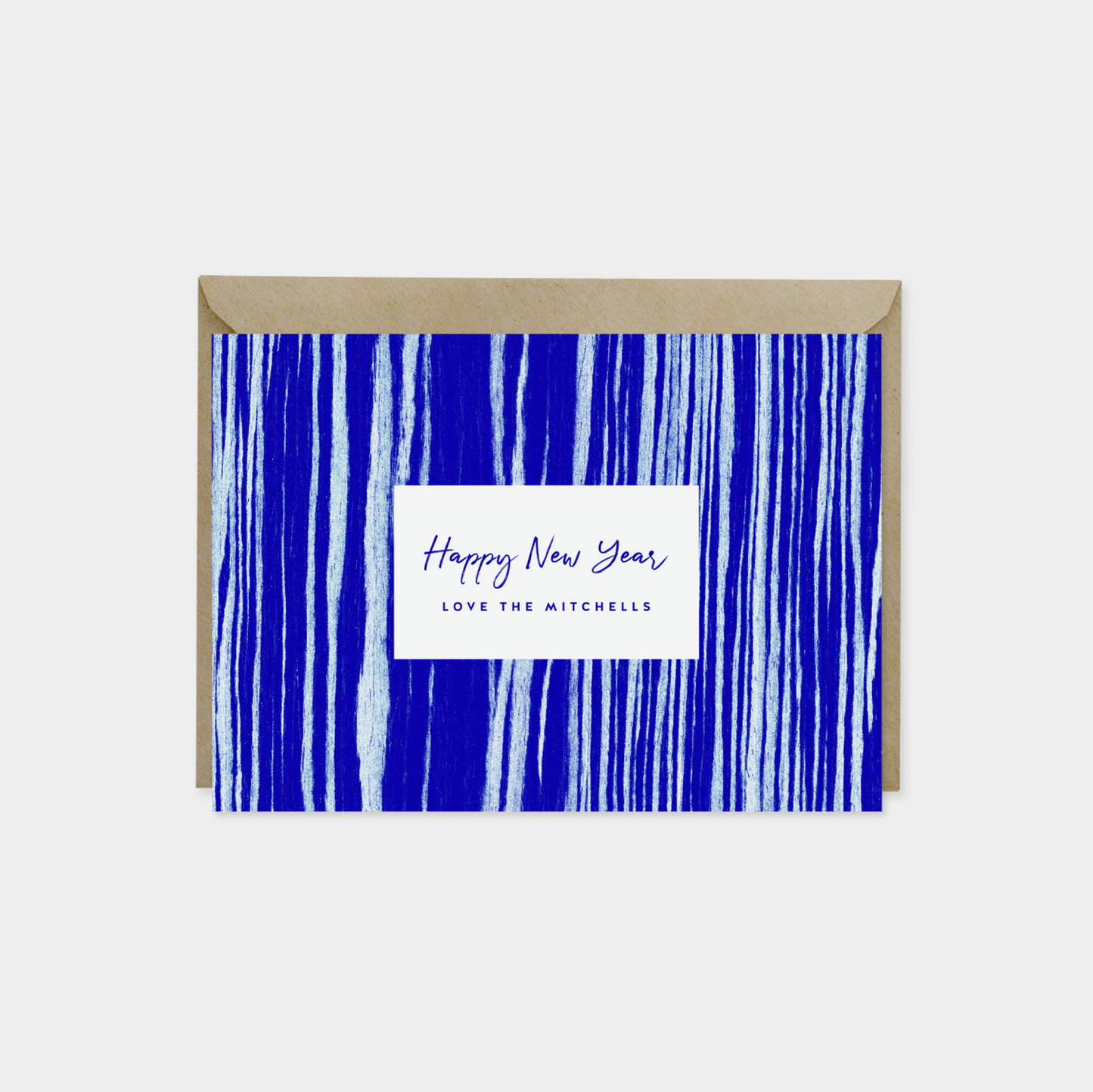 New Year's Message Wood Texture Card VII