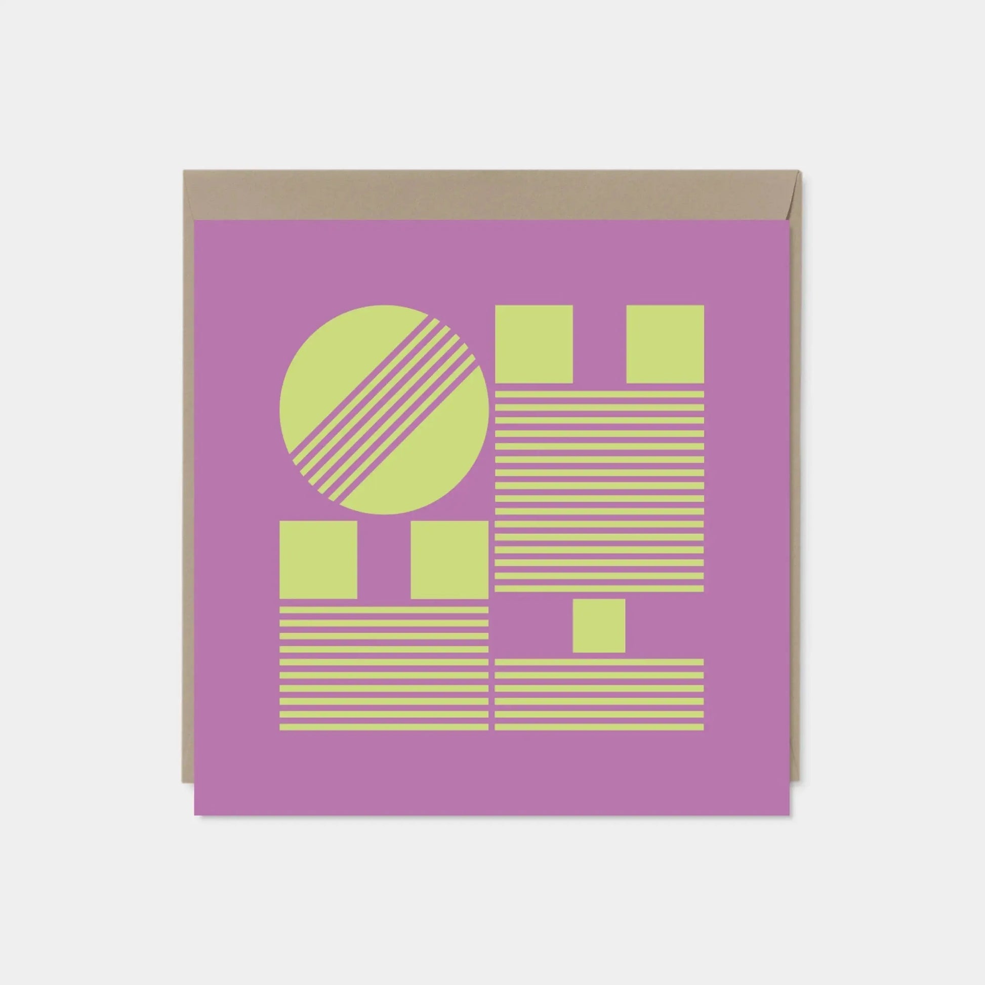 Oh Hi! Modern Geo Typography Card, Pink