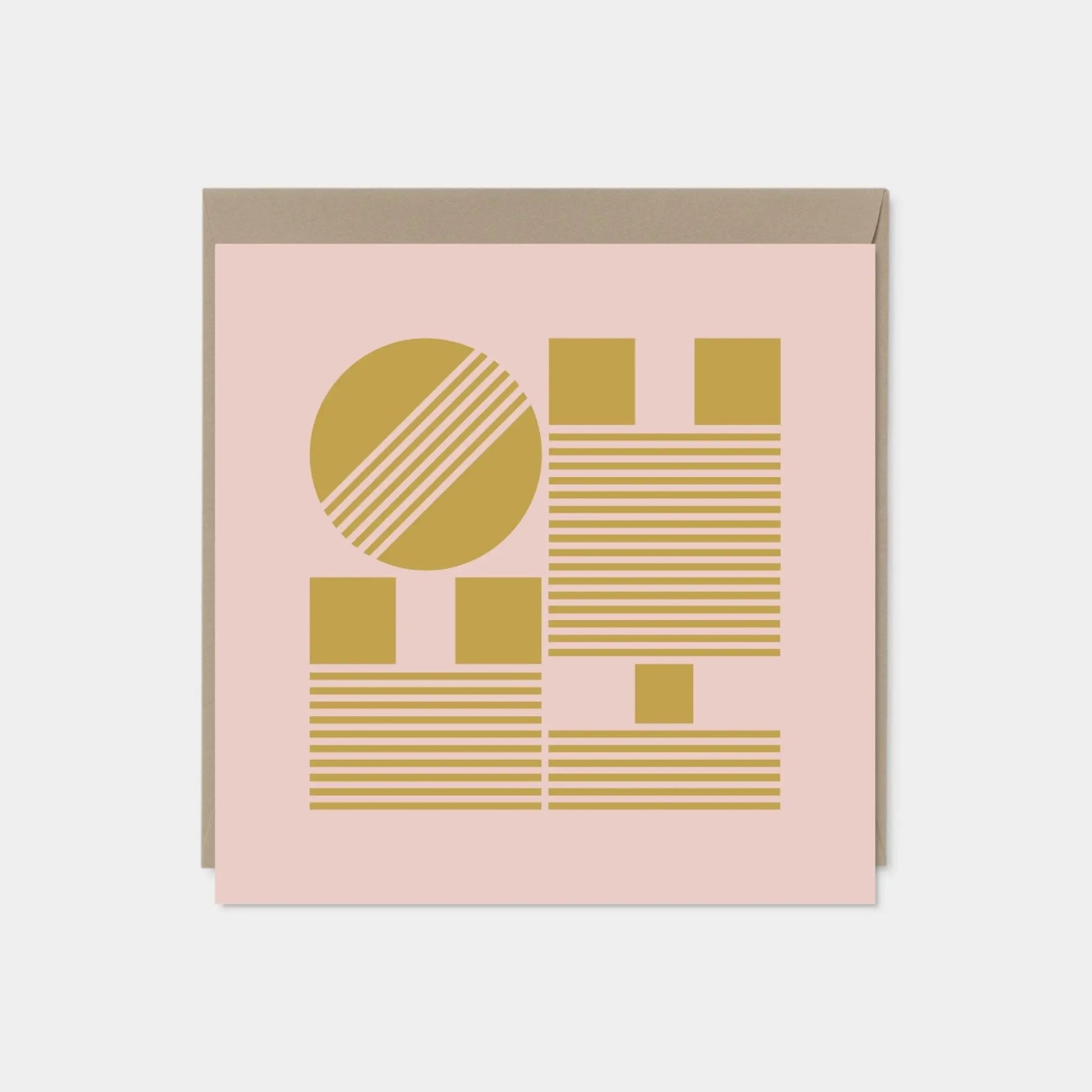 Oh Hi! Modern Geo Typography Card,