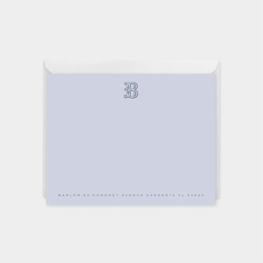 Ornate Monogram Note Cards