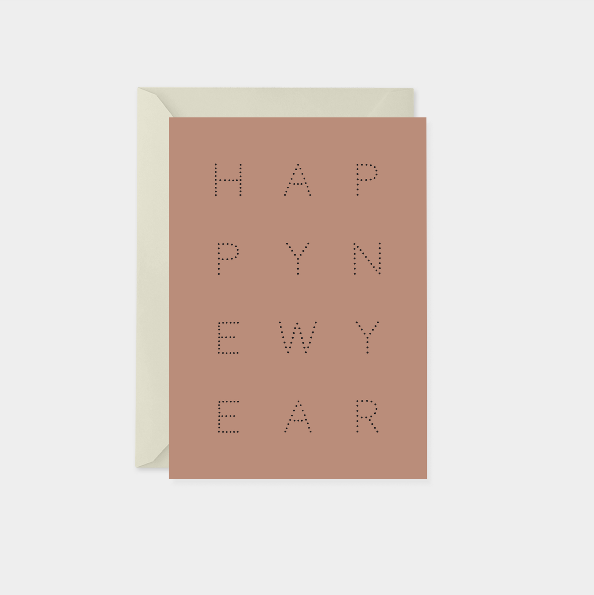 Pantone 2025 Mocha Mousse New Year's Card