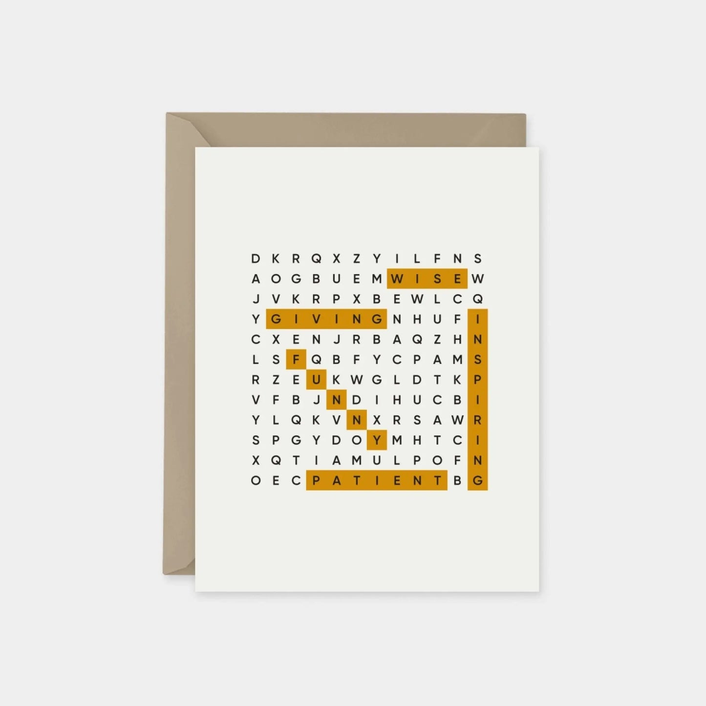 Parchment Father's Day Word Search Card