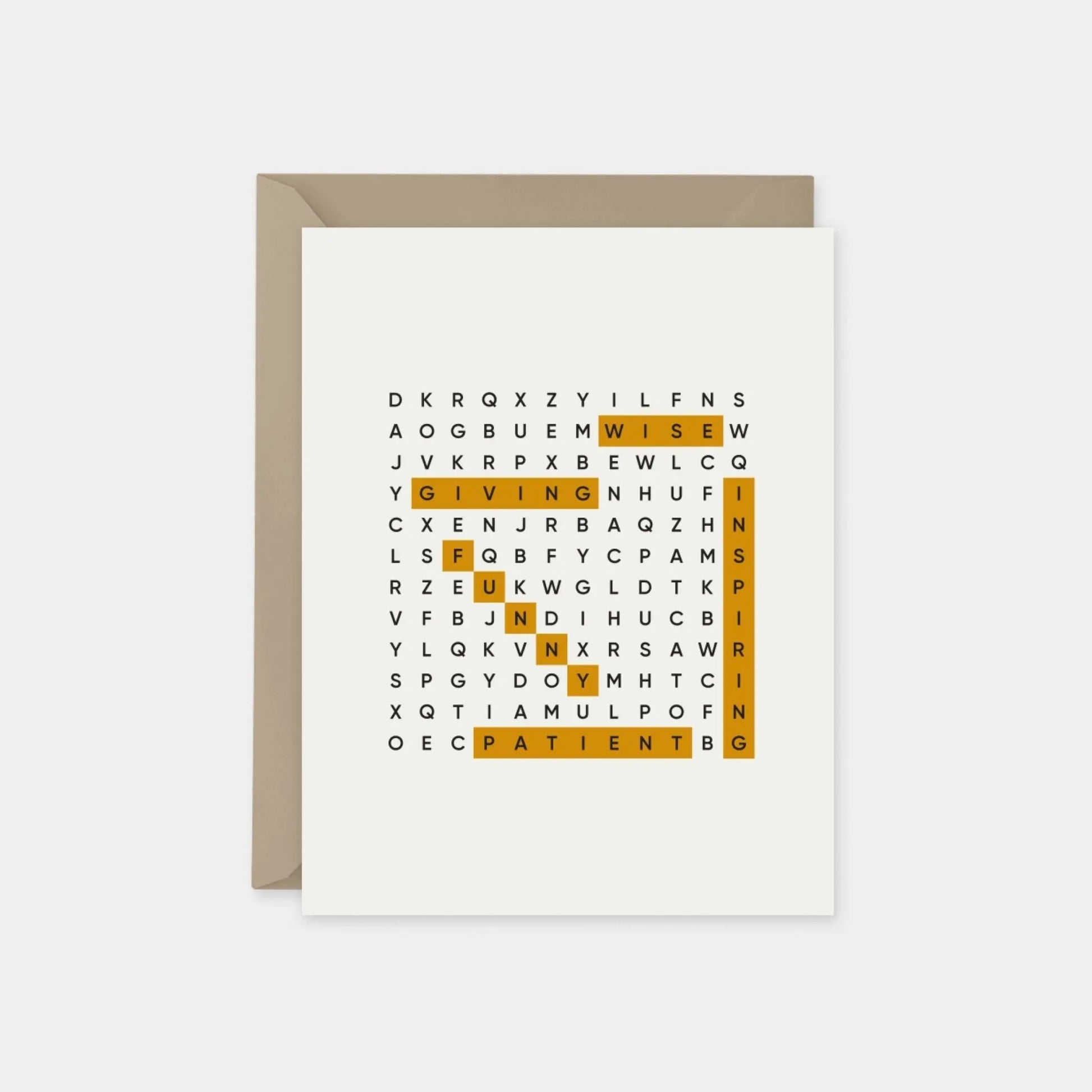 Parchment Father's Day Word Search Card
