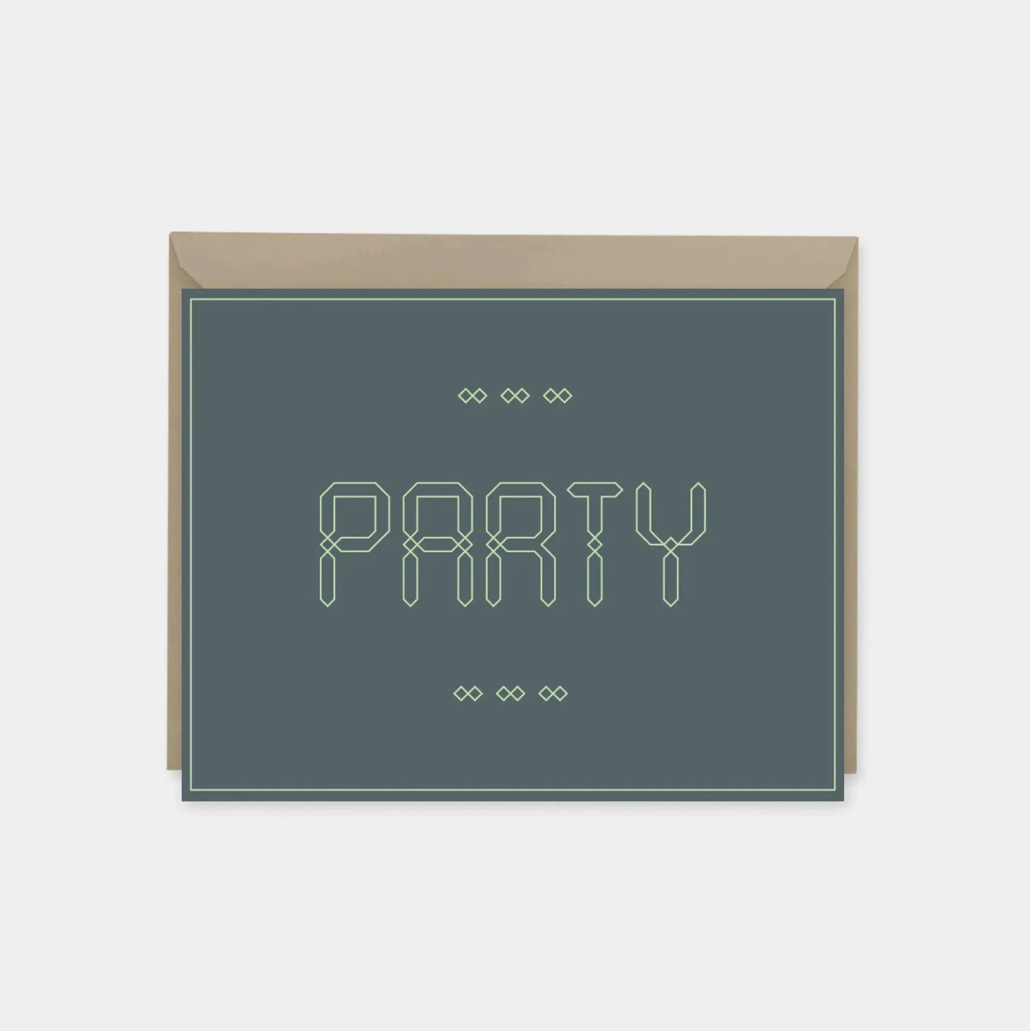 "Party" Maroque Invitation Card II, Mint