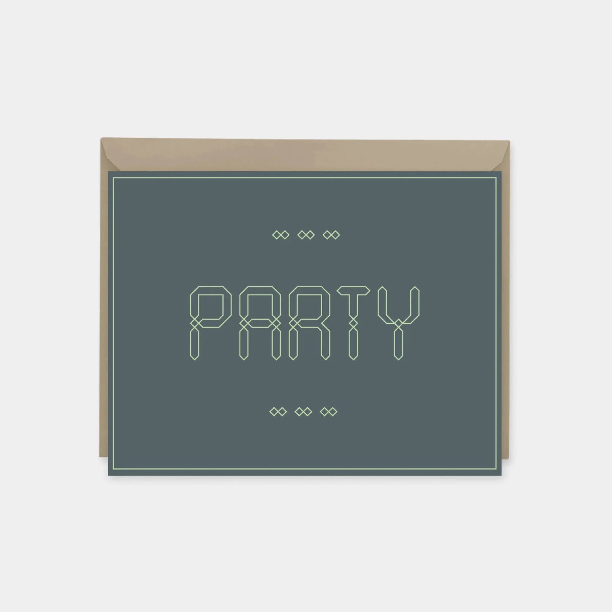 "Party" Maroque Invitation Card II, Mint