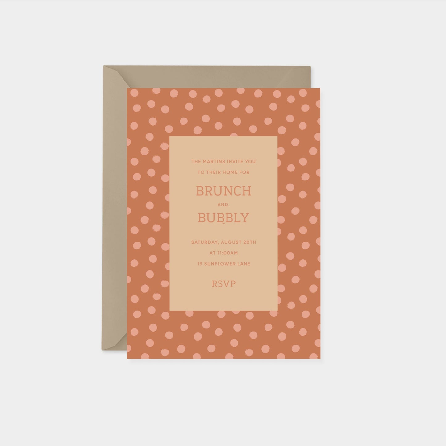 Pattern Border Brunch Invitation