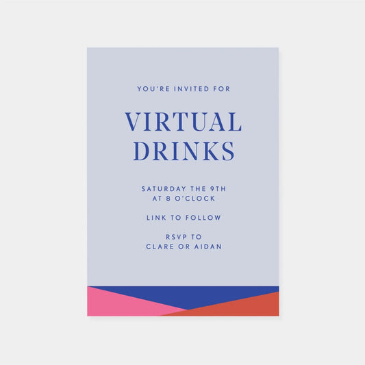 Periwinkle Color Block Event Invitation