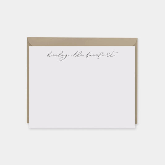 Personalized Script Note Cards II