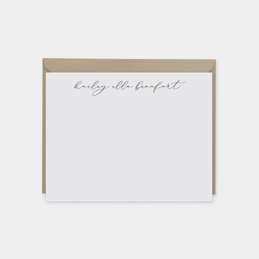 Personalized Script Note Cards III