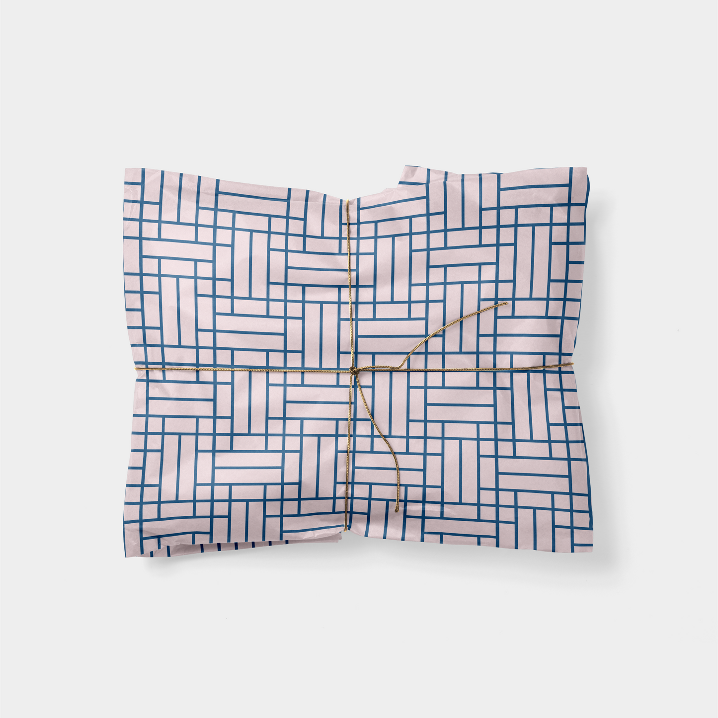 Pink and Blue Chinese Lattice Gift Wrap