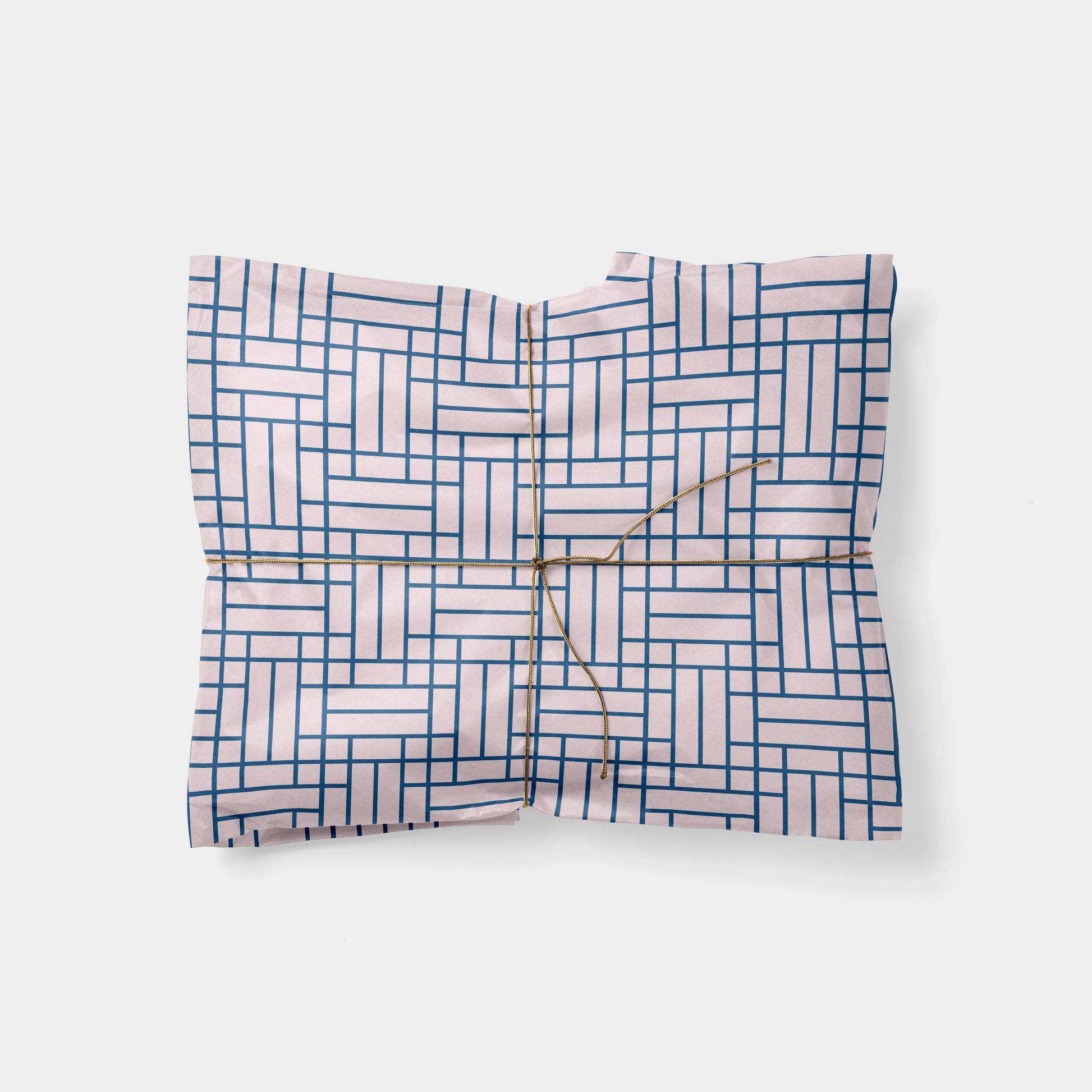 Pink and Blue Chinese Lattice Gift Wrap