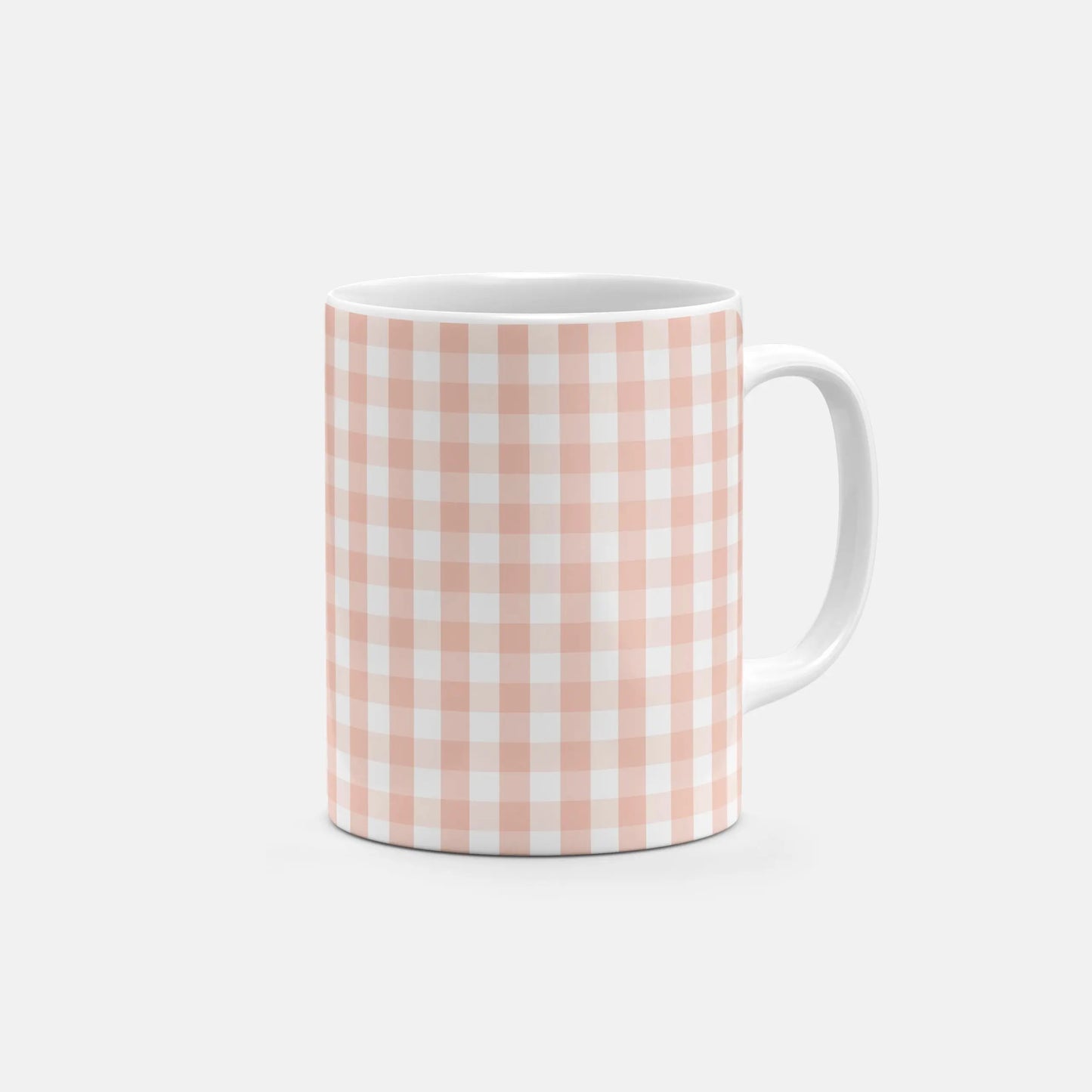 Pink Gingham Mug