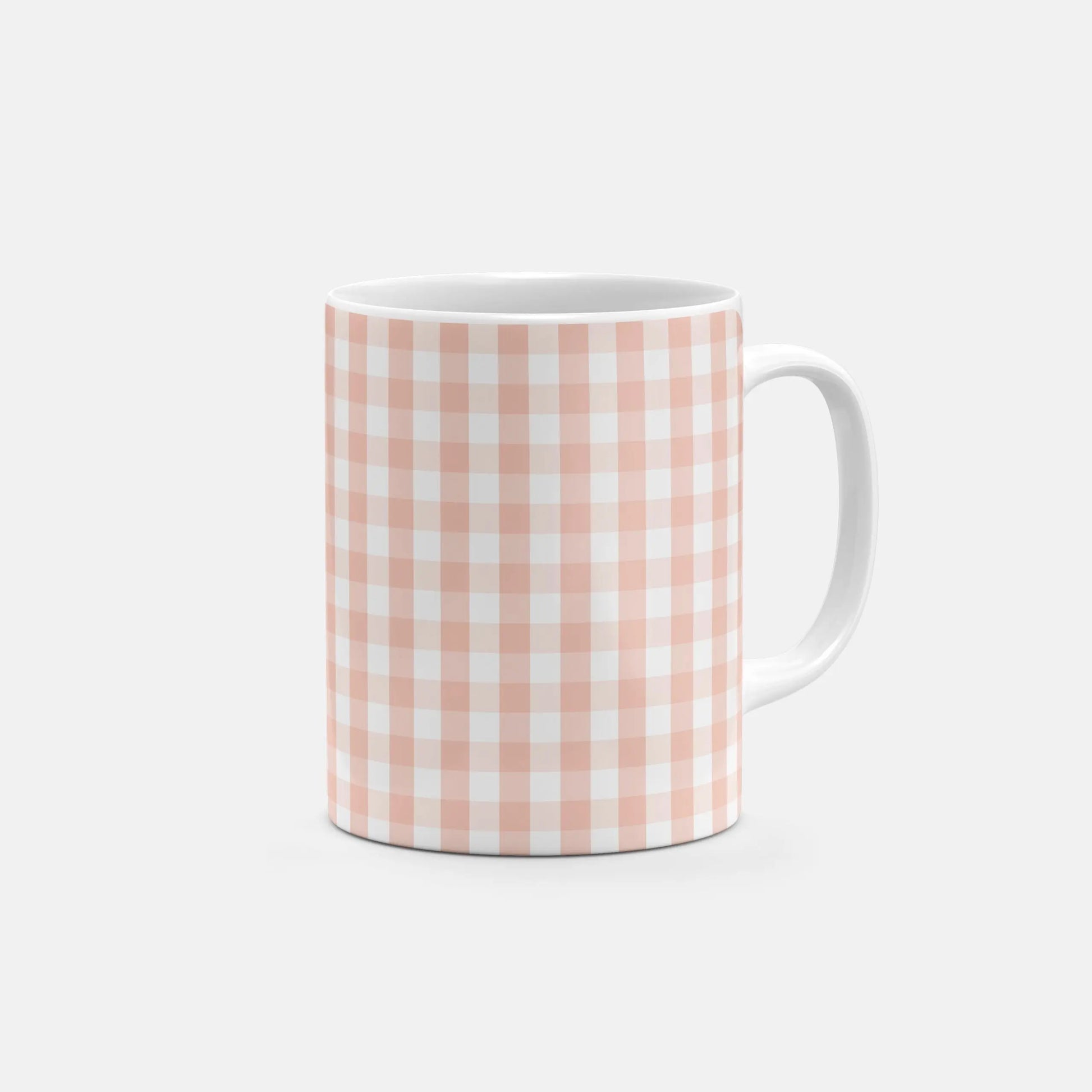 Pink Gingham Mug