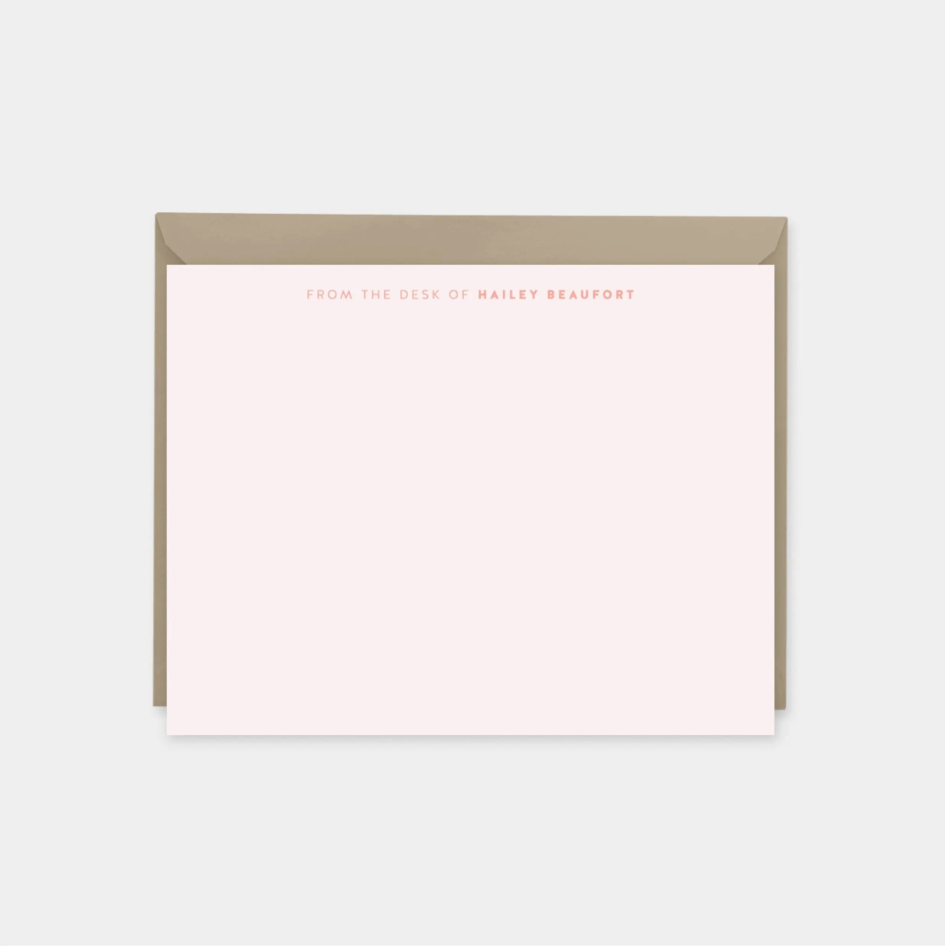 Pink Personalized Note Cards