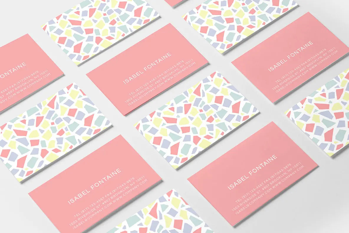 Pink Terrazzo Business Card