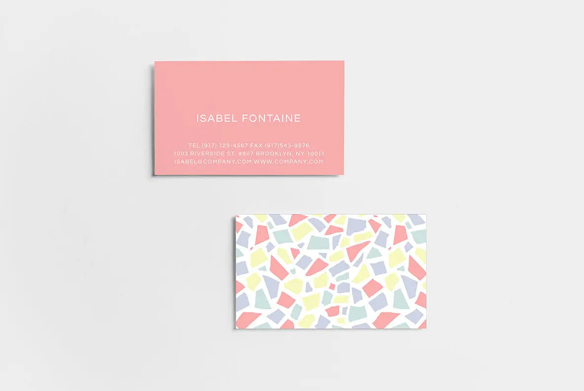 Pink Terrazzo Business Card