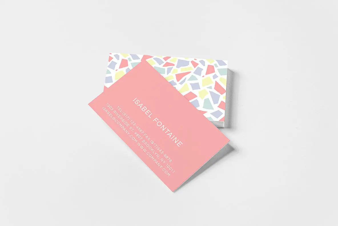 Pink Terrazzo Business Card
