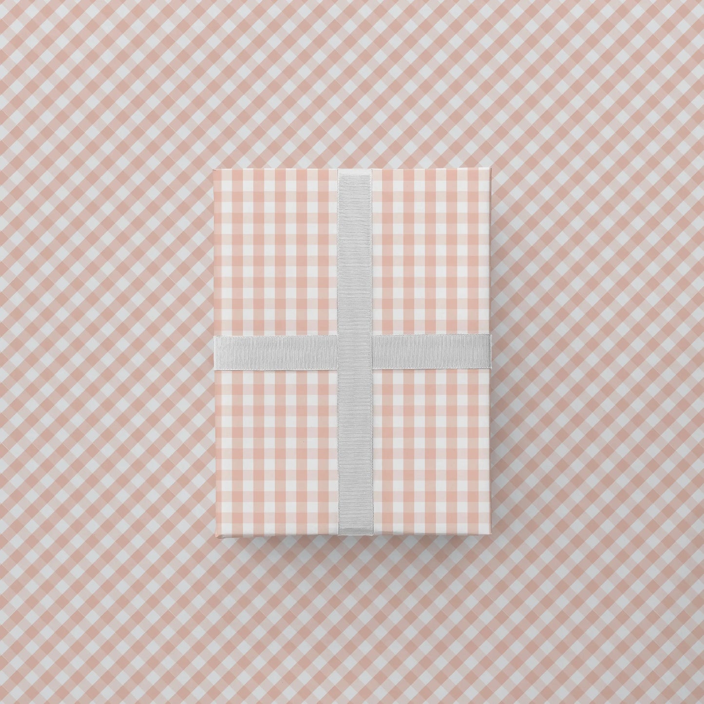 Pink Vintage Gingham Gift Wrap